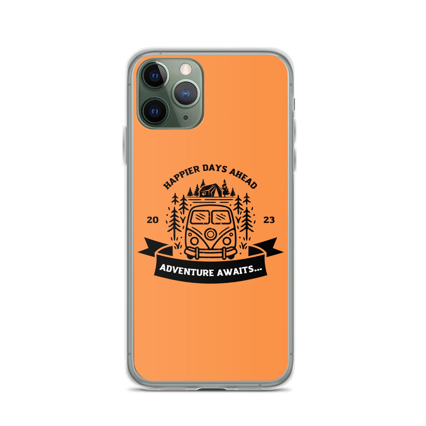 Travel Van Burnt Orange Clear Case for iPhone®