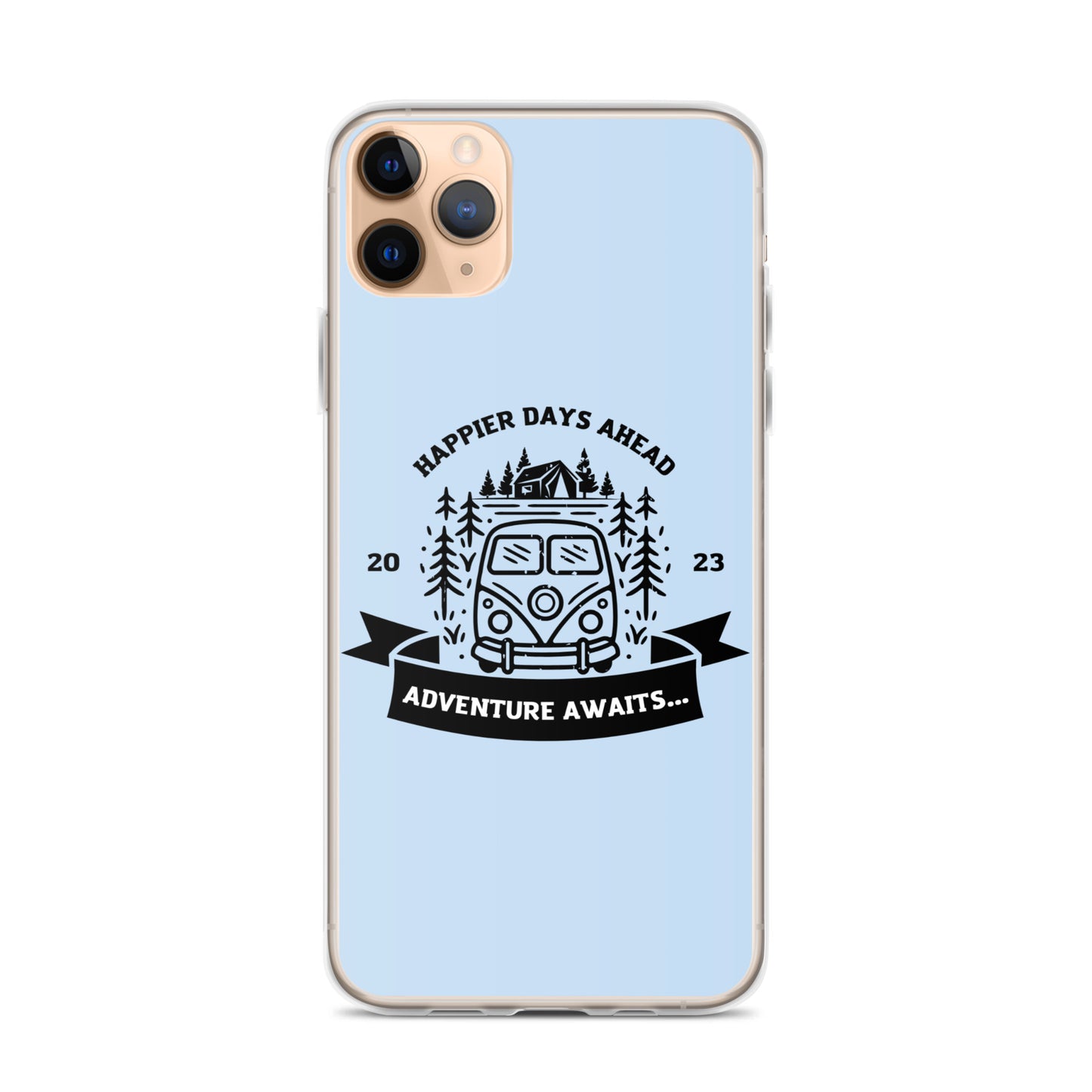 Travel Van Baby Blue Clear Case for iPhone®