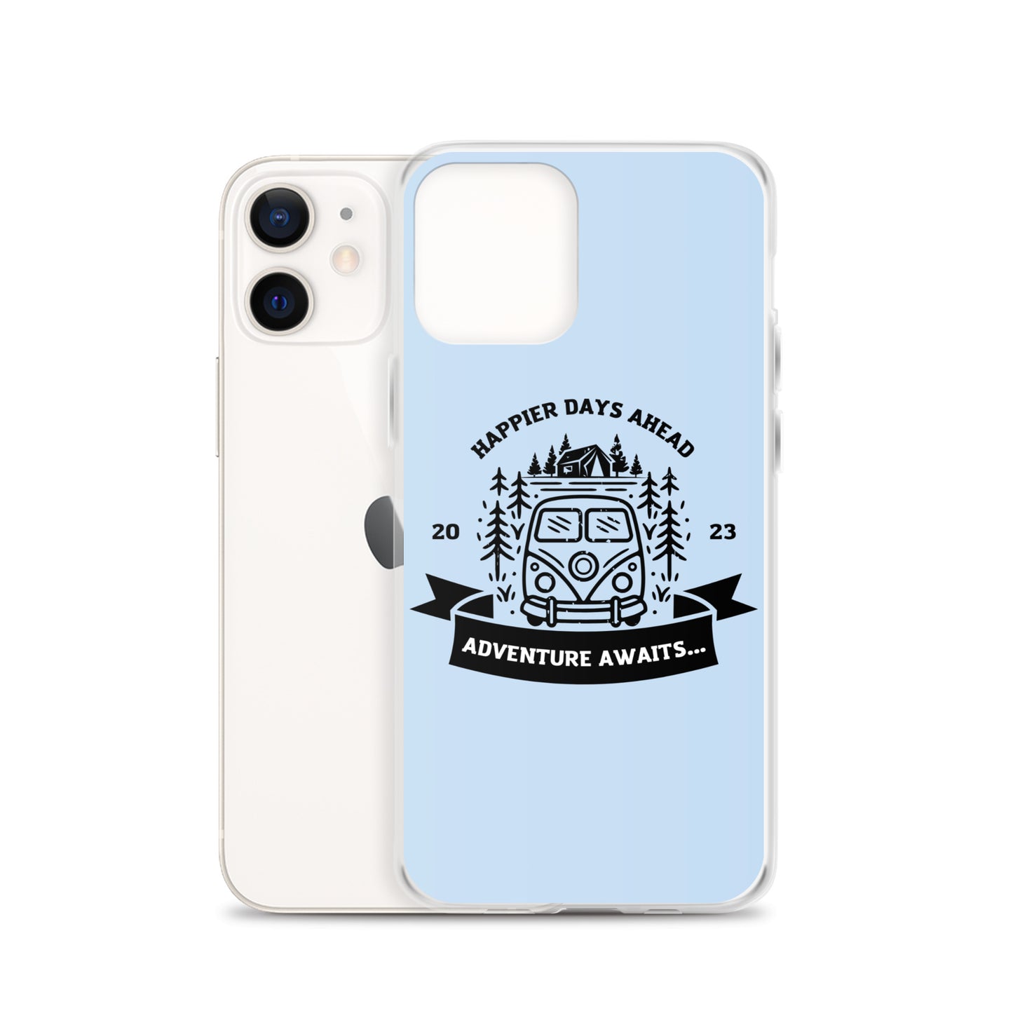 Travel Van Baby Blue Clear Case for iPhone®