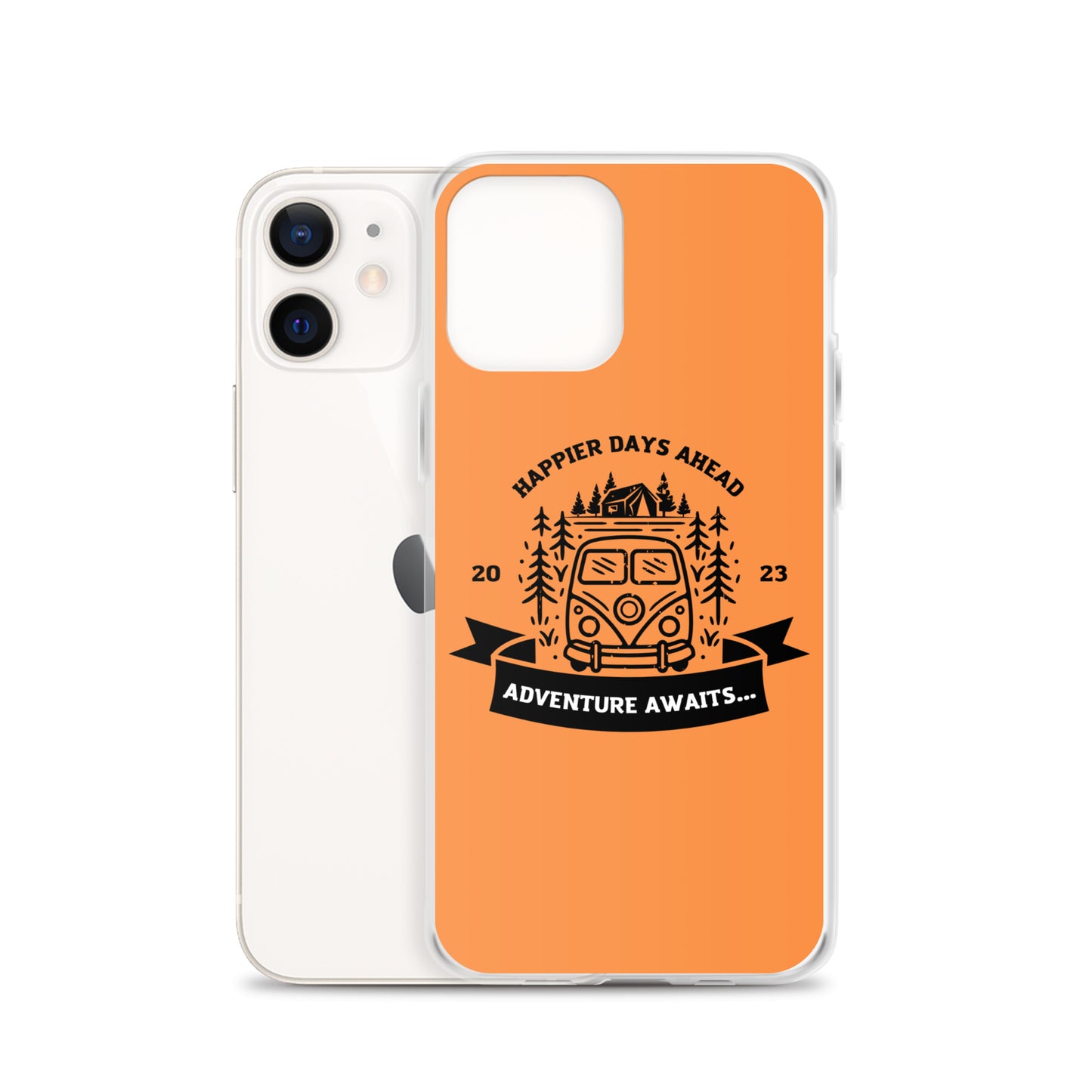 Travel Van Burnt Orange Clear Case for iPhone®