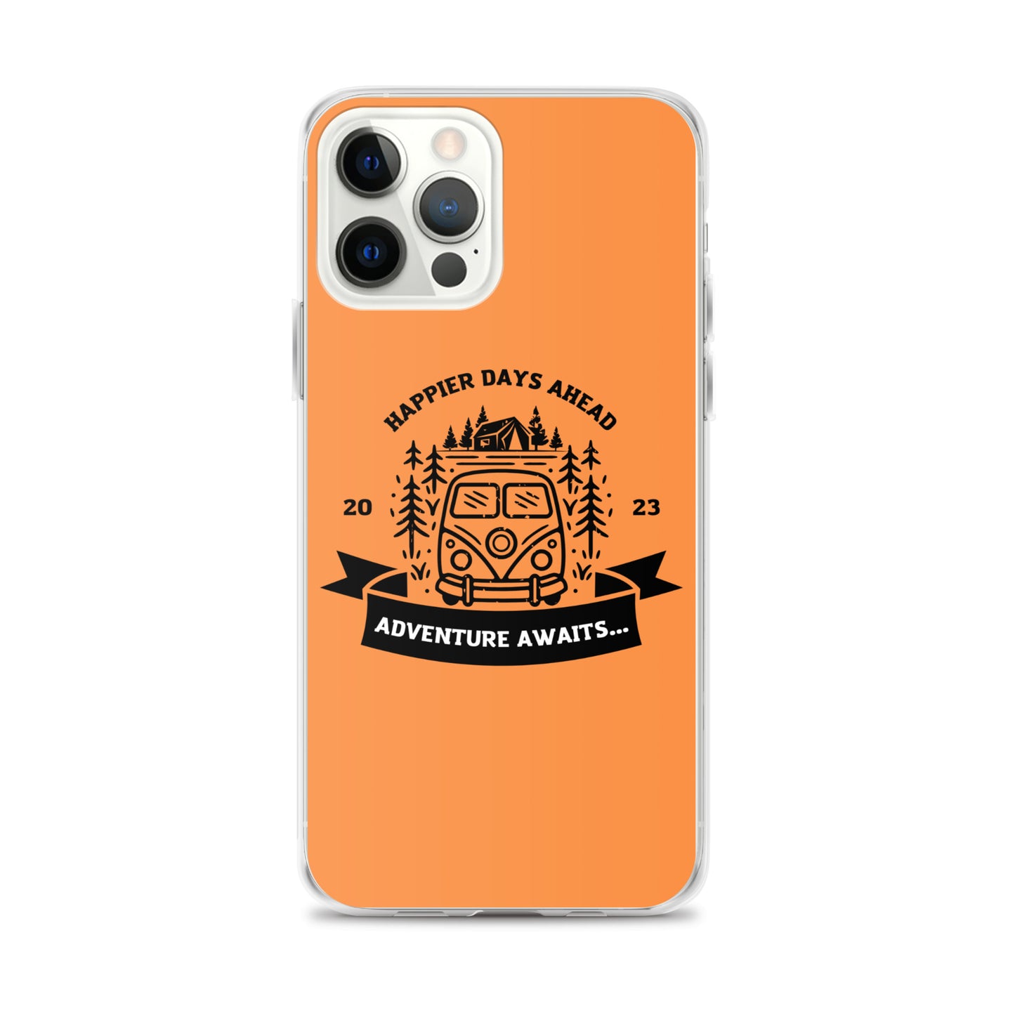 Travel Van Burnt Orange Clear Case for iPhone®