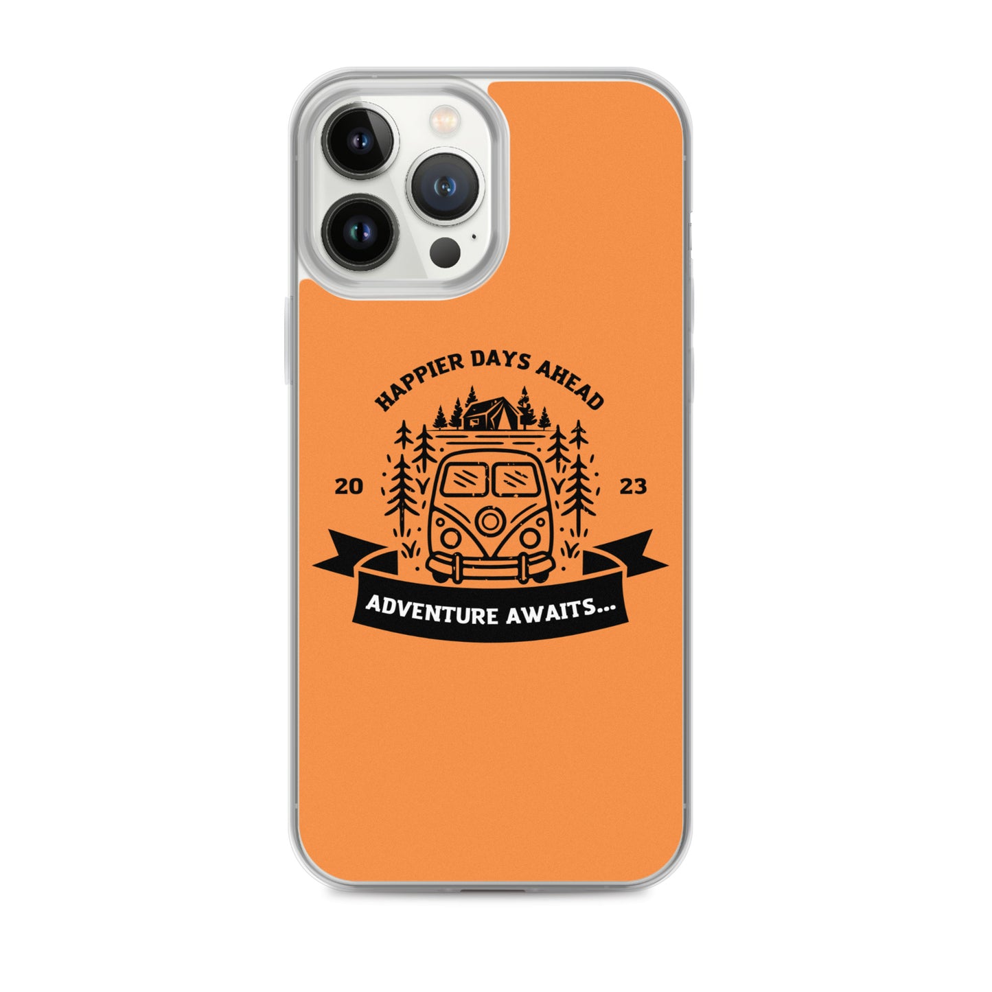 Travel Van Burnt Orange Clear Case for iPhone®