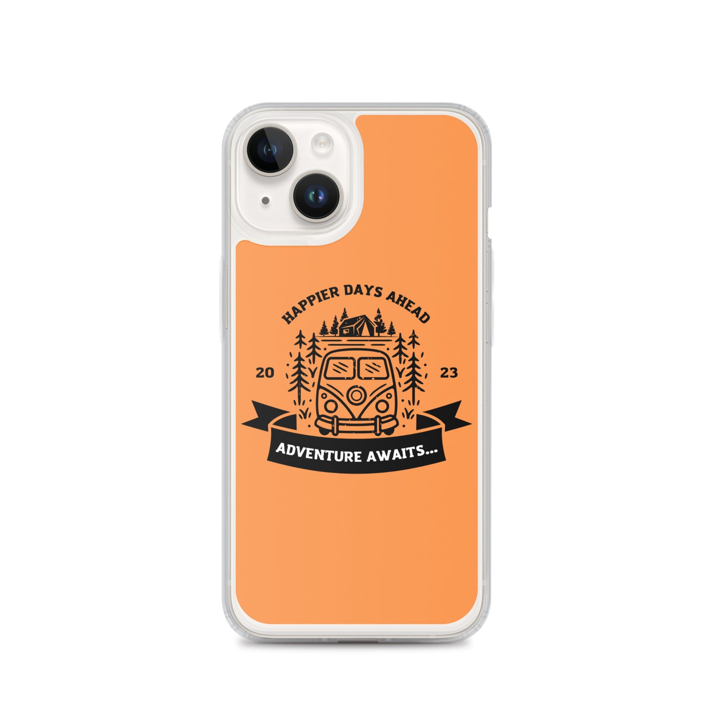 Travel Van Burnt Orange Clear Case for iPhone®