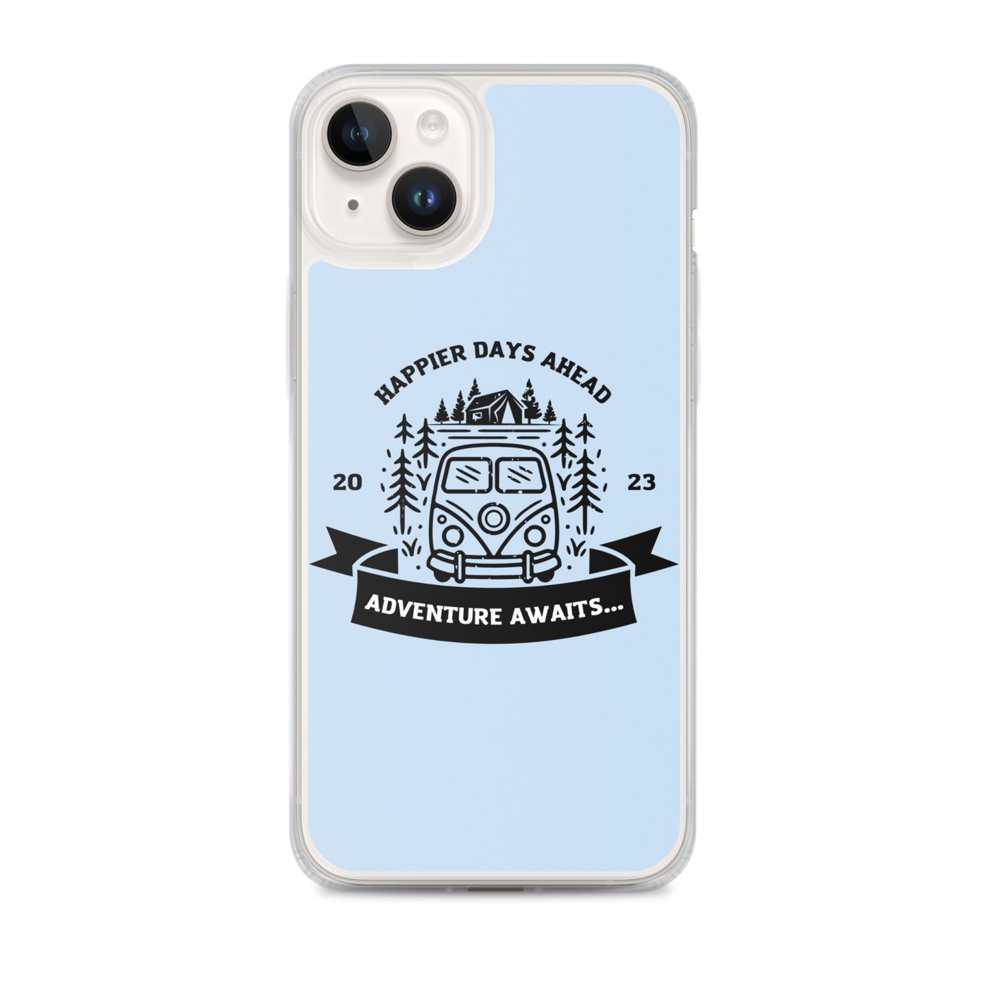 Travel Van Baby Blue Clear Case for iPhone®