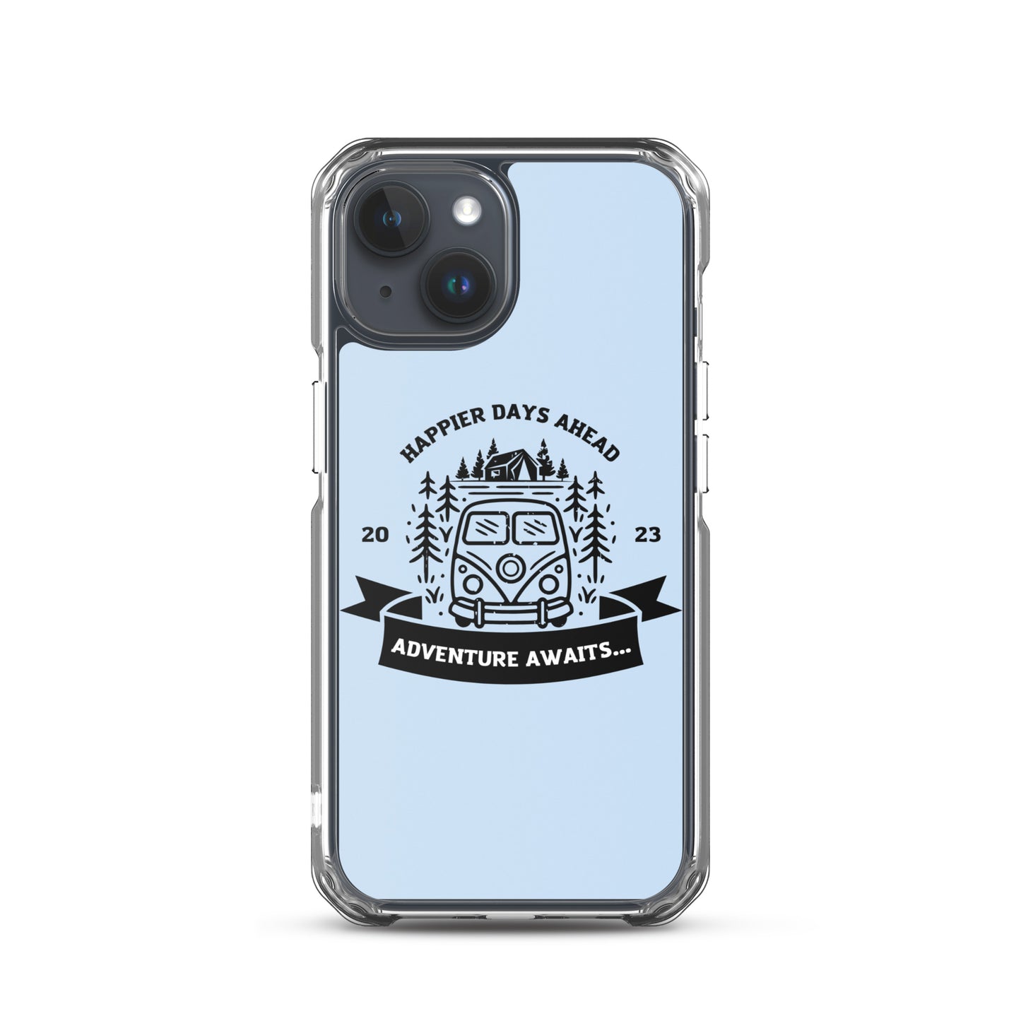Travel Van Baby Blue Clear Case for iPhone®