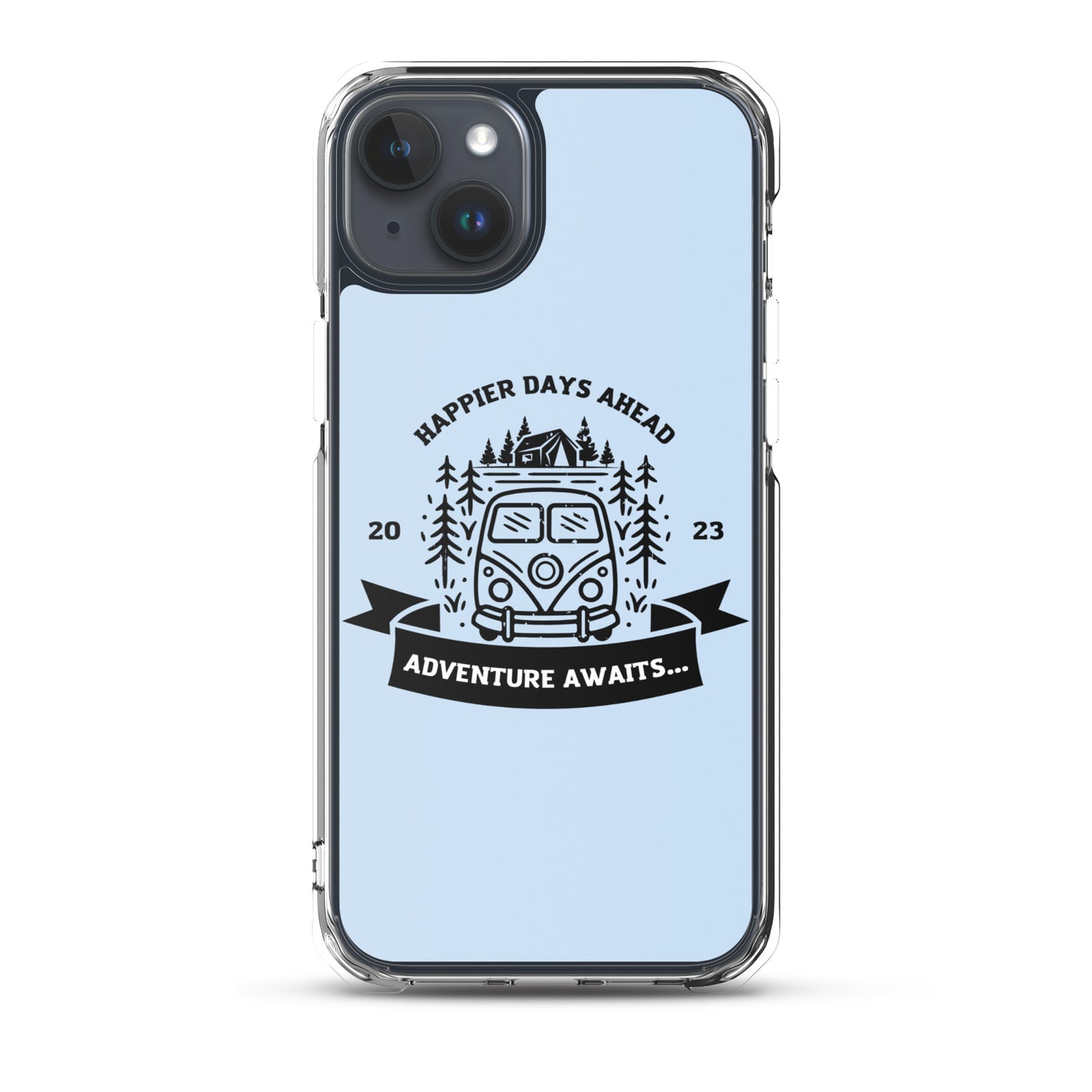 Travel Van Baby Blue Clear Case for iPhone®