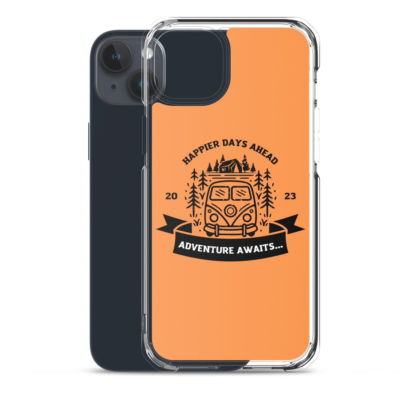Travel Van Burnt Orange Clear Case for iPhone®