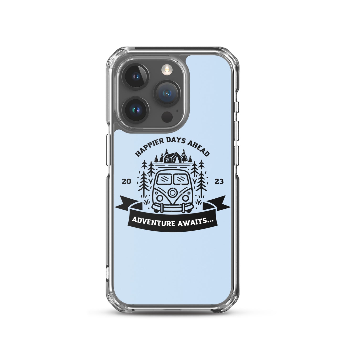 Travel Van Baby Blue Clear Case for iPhone®