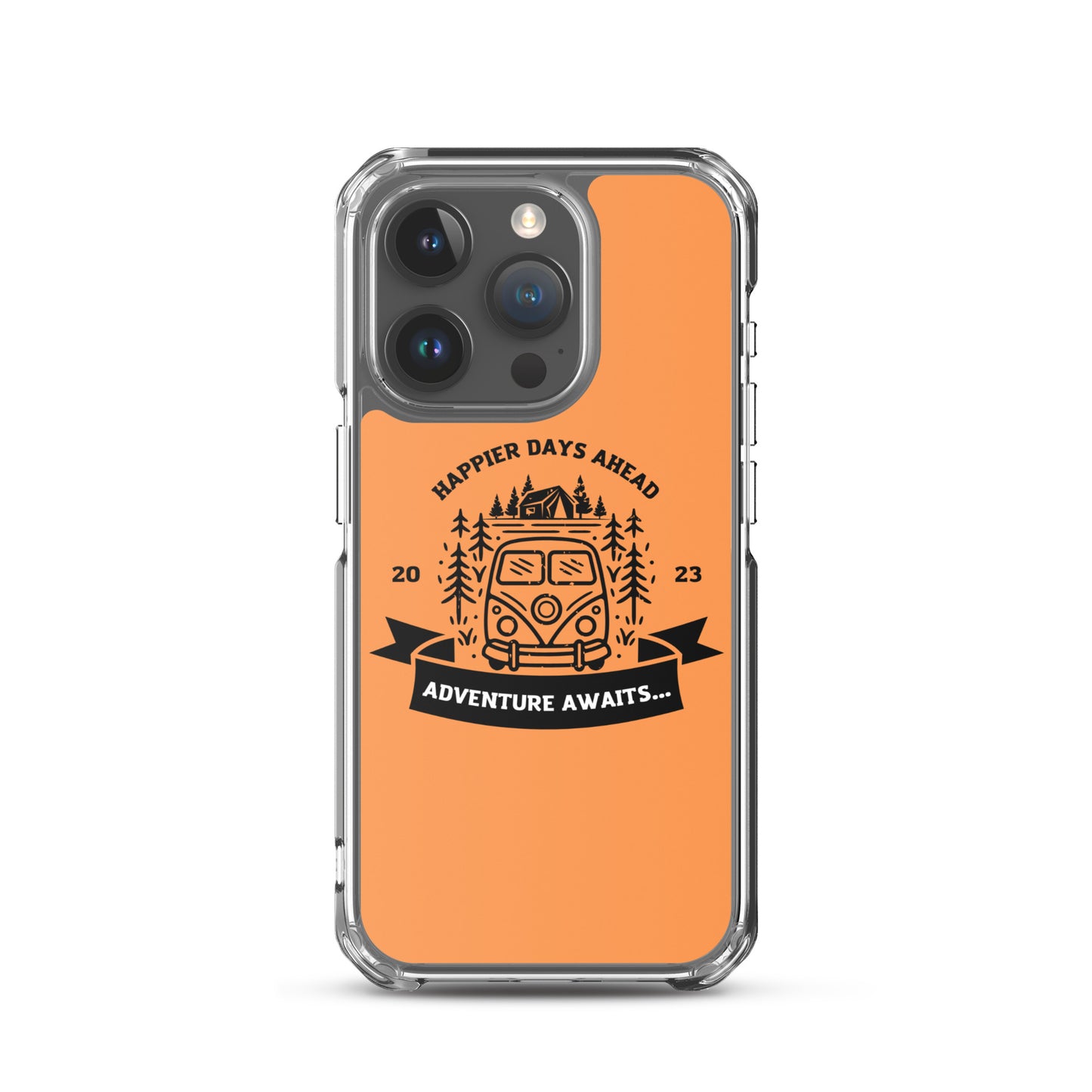 Travel Van Burnt Orange Clear Case for iPhone®