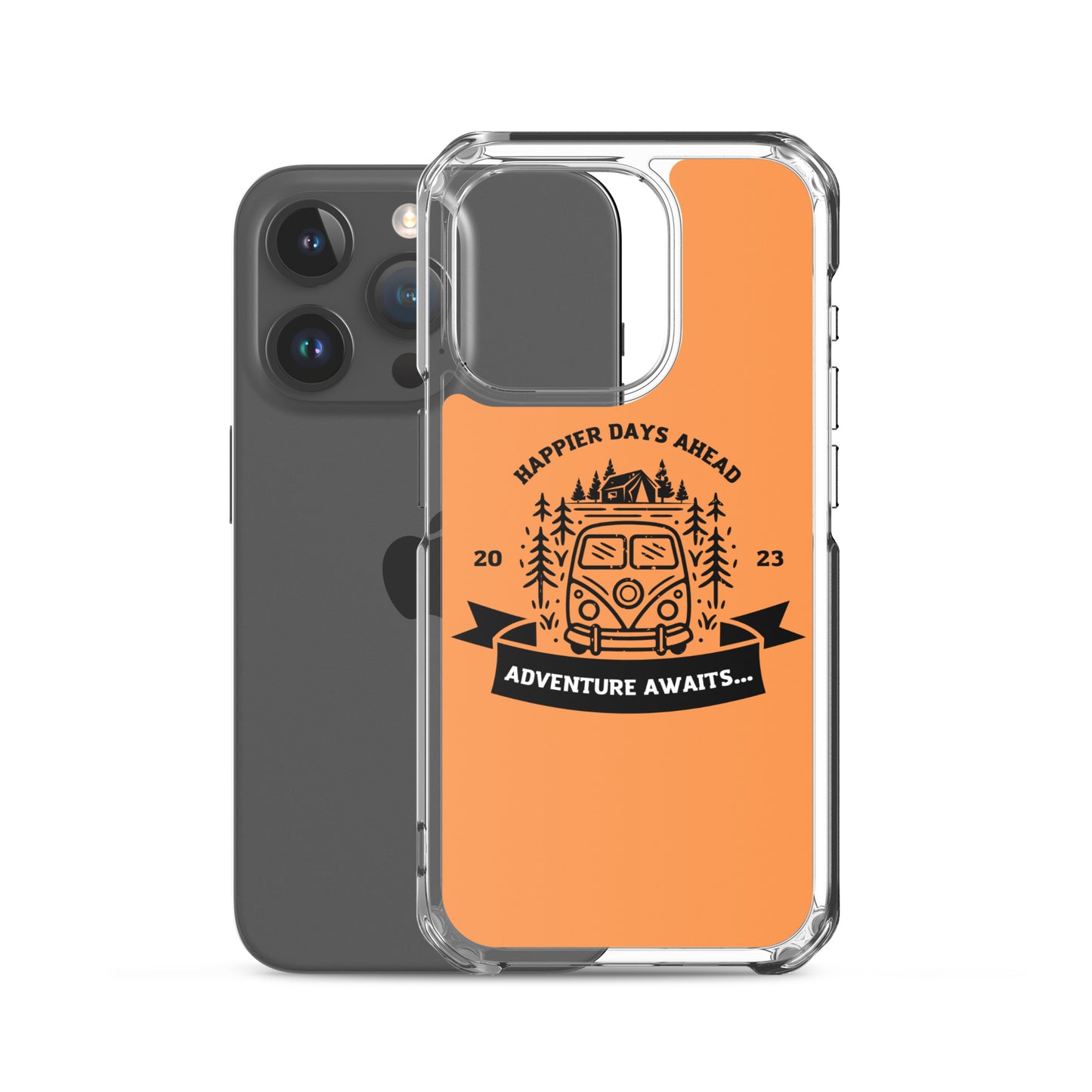 Travel Van Burnt Orange Clear Case for iPhone®