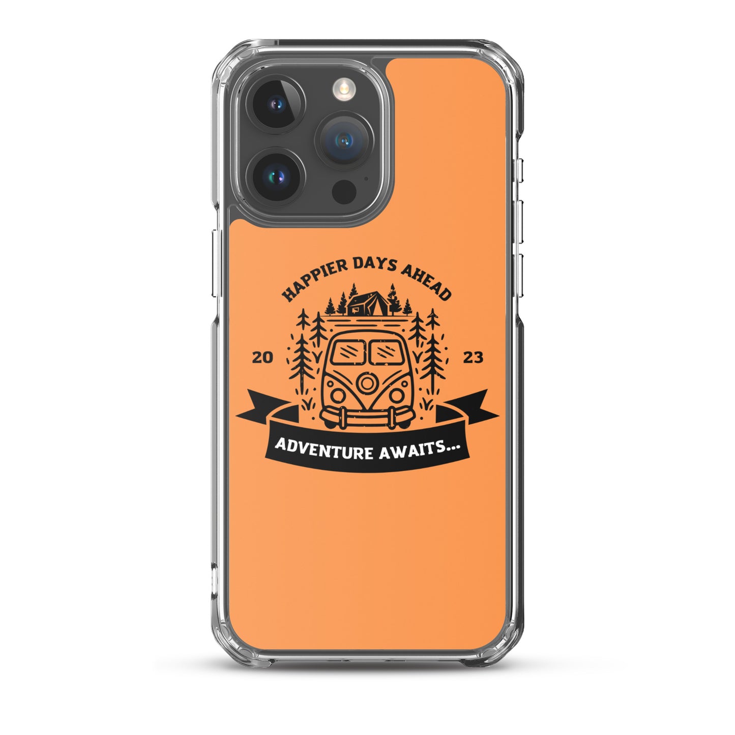 Travel Van Burnt Orange Clear Case for iPhone®