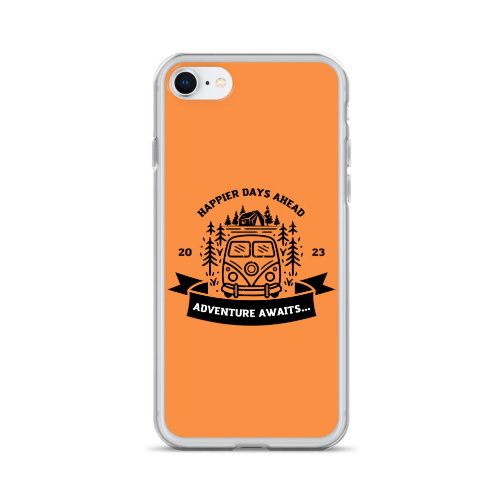 Travel Van Burnt Orange Clear Case for iPhone®