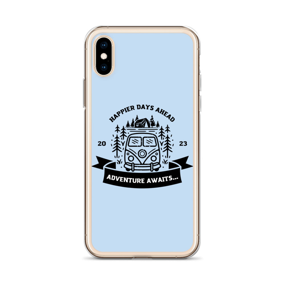 Travel Van Baby Blue Clear Case for iPhone®