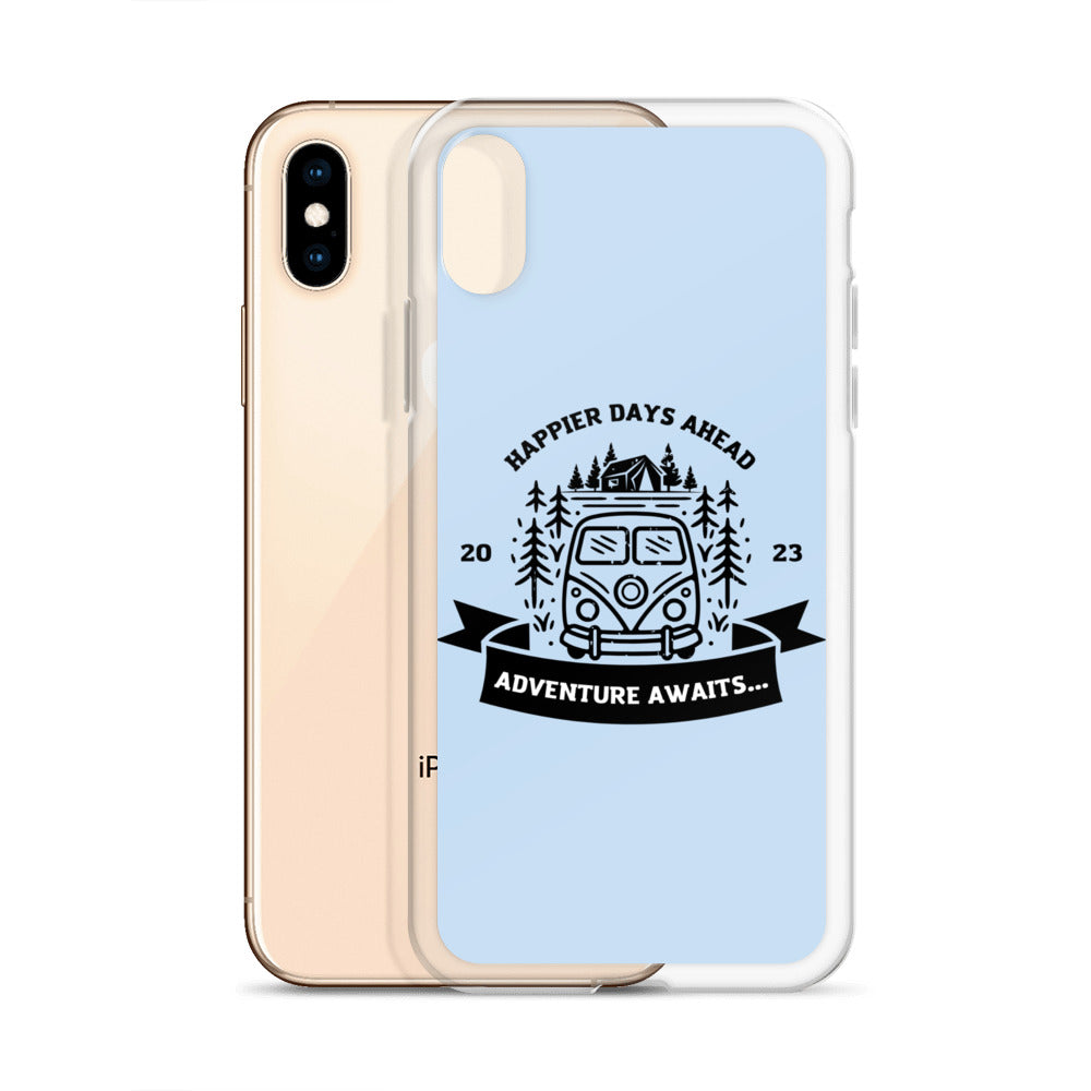 Travel Van Baby Blue Clear Case for iPhone®