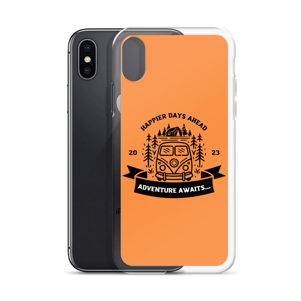 Travel Van Burnt Orange Clear Case for iPhone®
