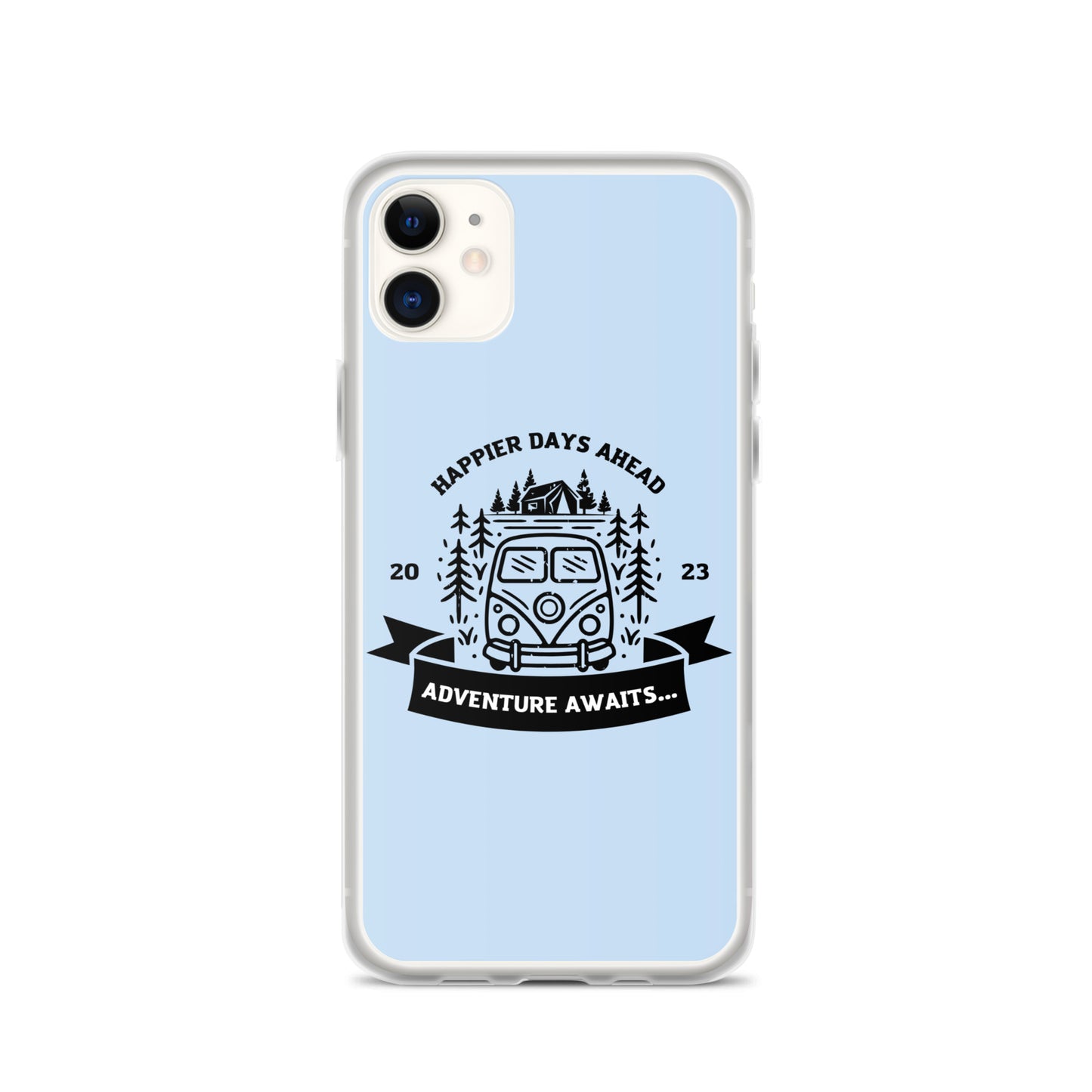Travel Van Baby Blue Clear Case for iPhone®