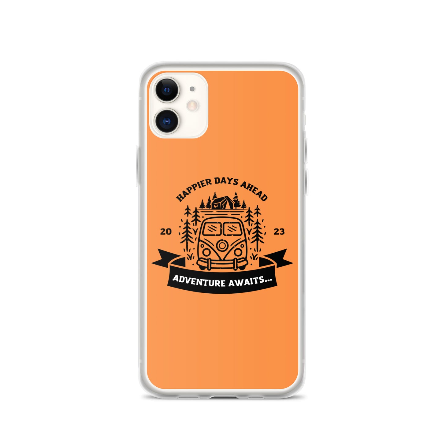 Travel Van Burnt Orange Clear Case for iPhone®