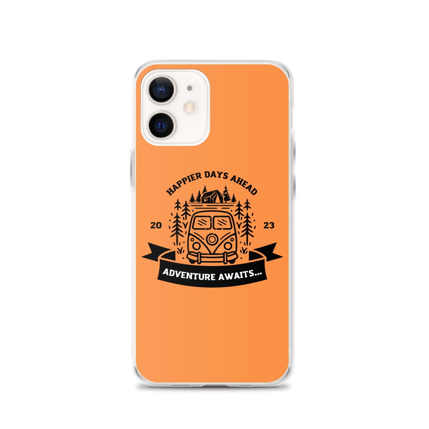 Travel Van Burnt Orange Clear Case for iPhone®