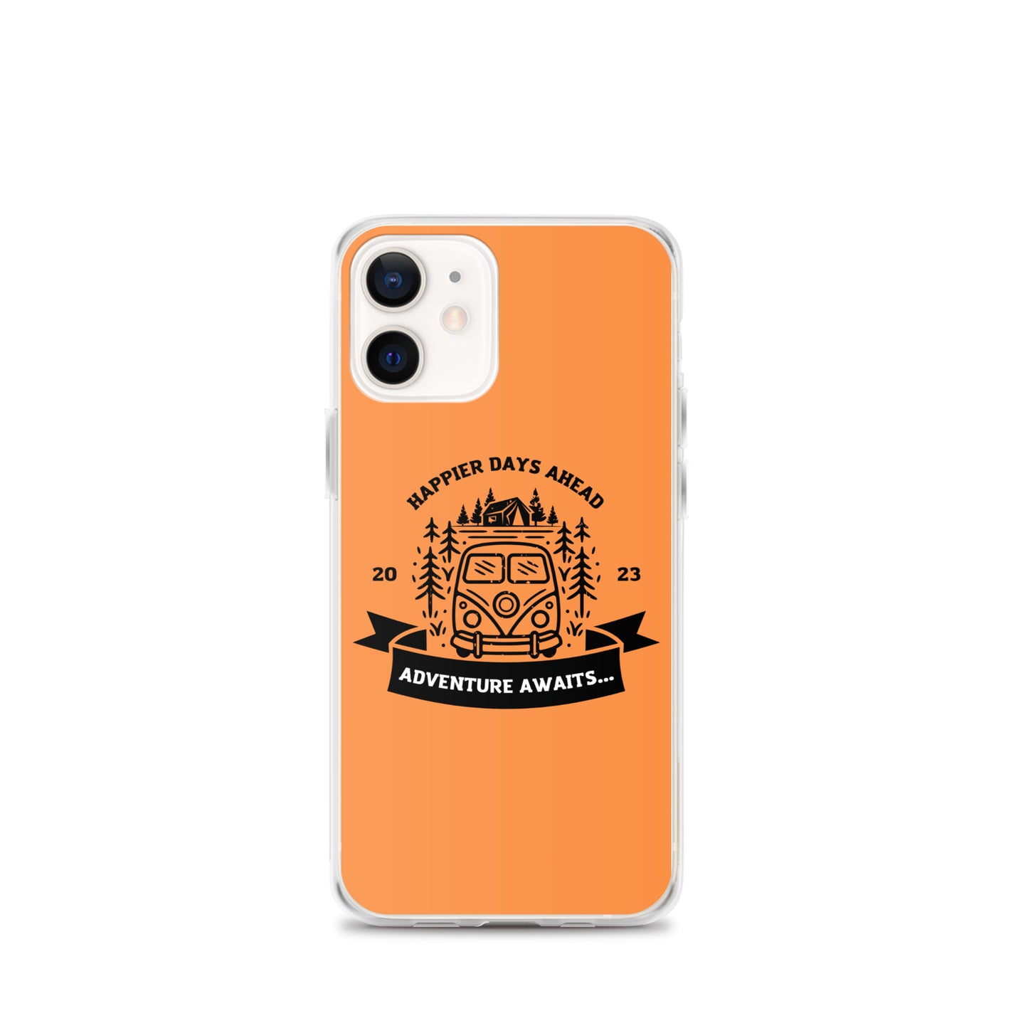 Travel Van Burnt Orange Clear Case for iPhone®