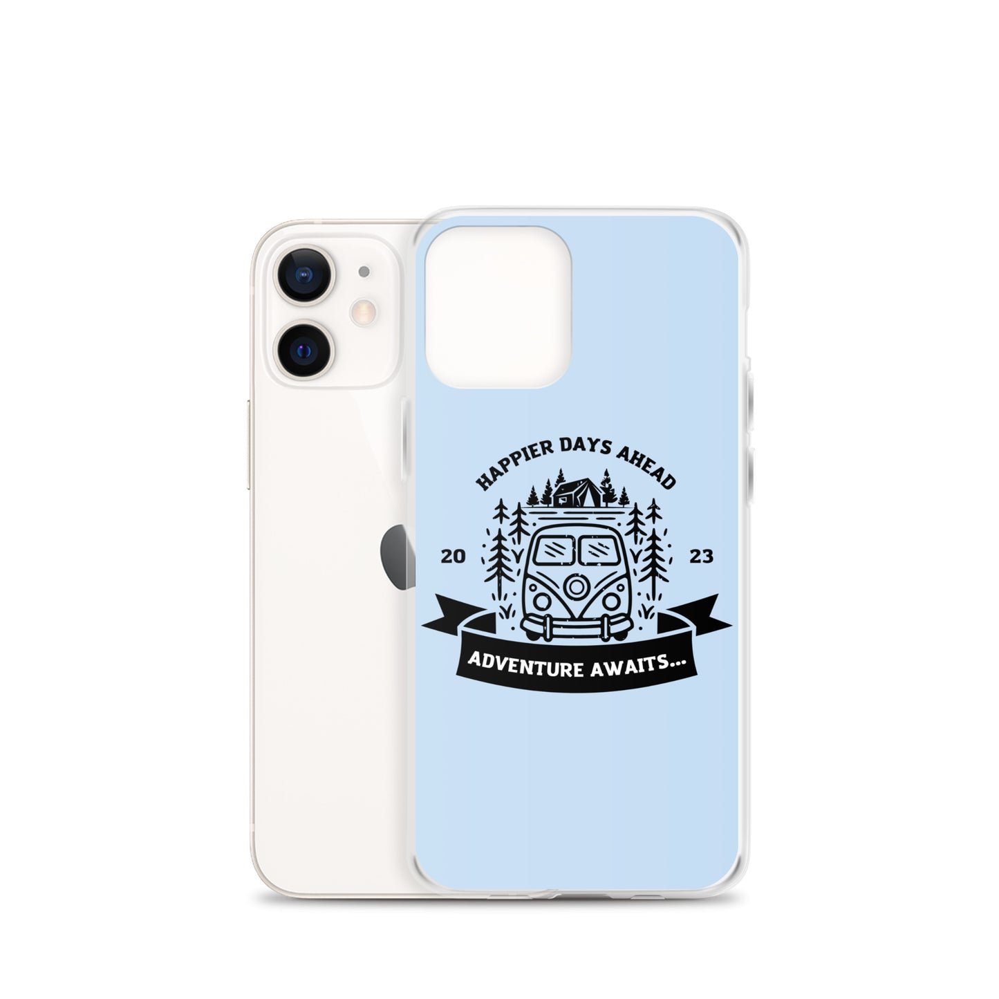 Travel Van Baby Blue Clear Case for iPhone®
