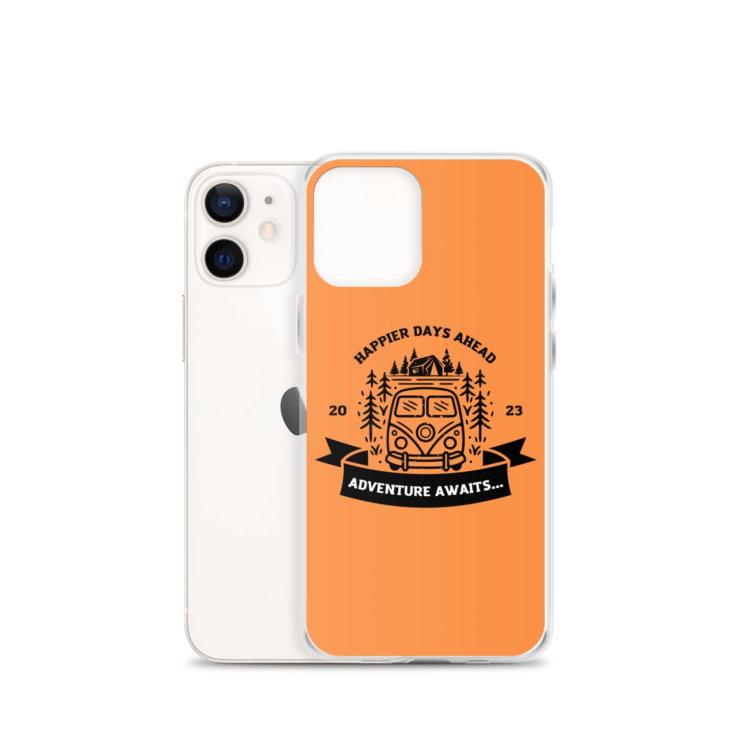 Travel Van Burnt Orange Clear Case for iPhone®