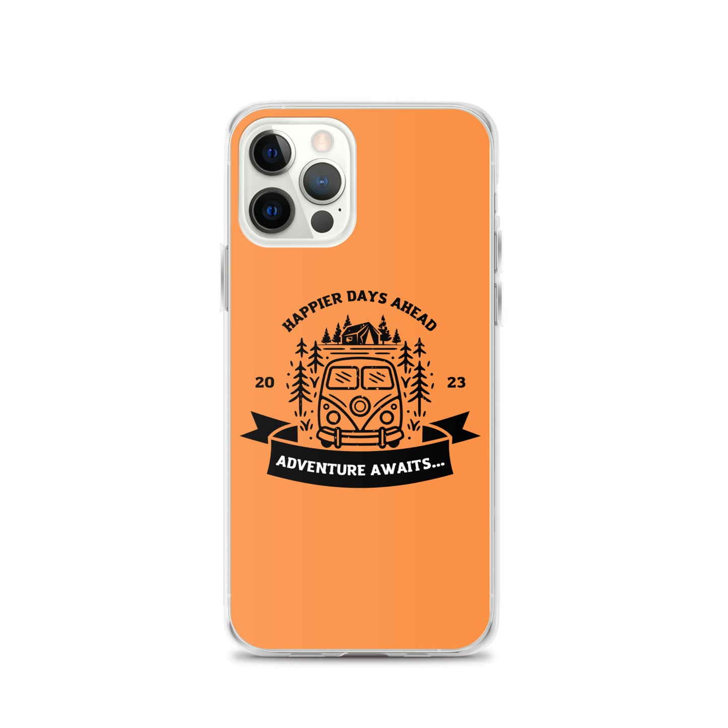 Travel Van Burnt Orange Clear Case for iPhone®