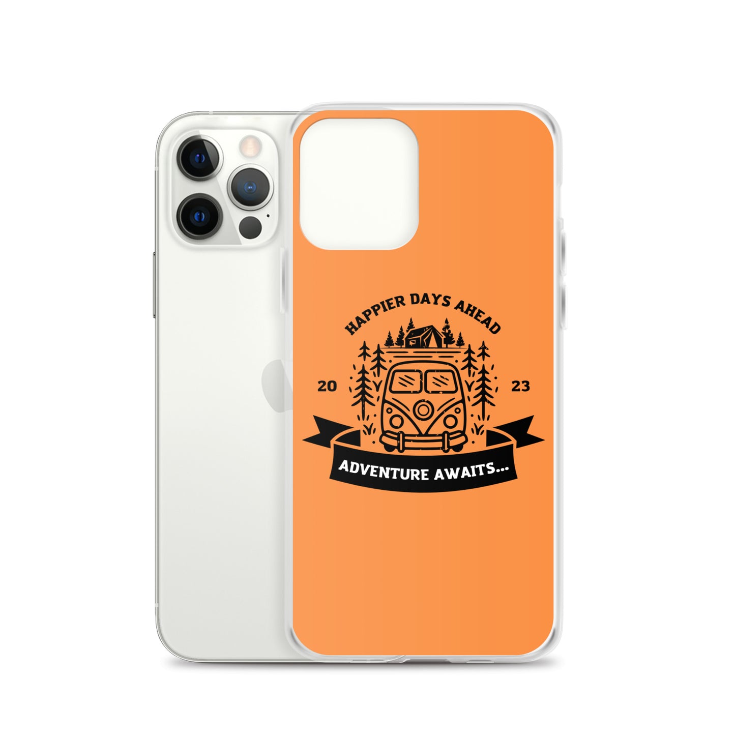 Travel Van Burnt Orange Clear Case for iPhone®