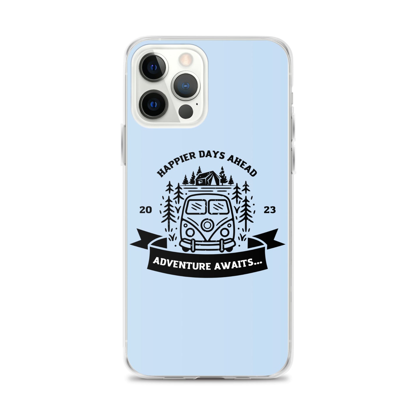 Travel Van Baby Blue Clear Case for iPhone®