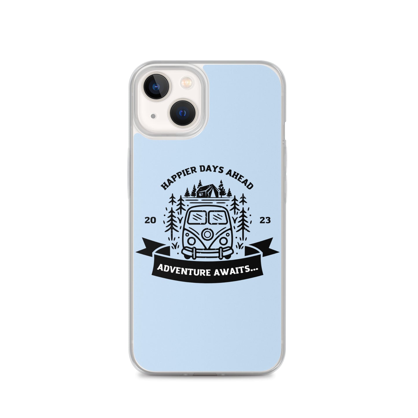 Travel Van Baby Blue Clear Case for iPhone®