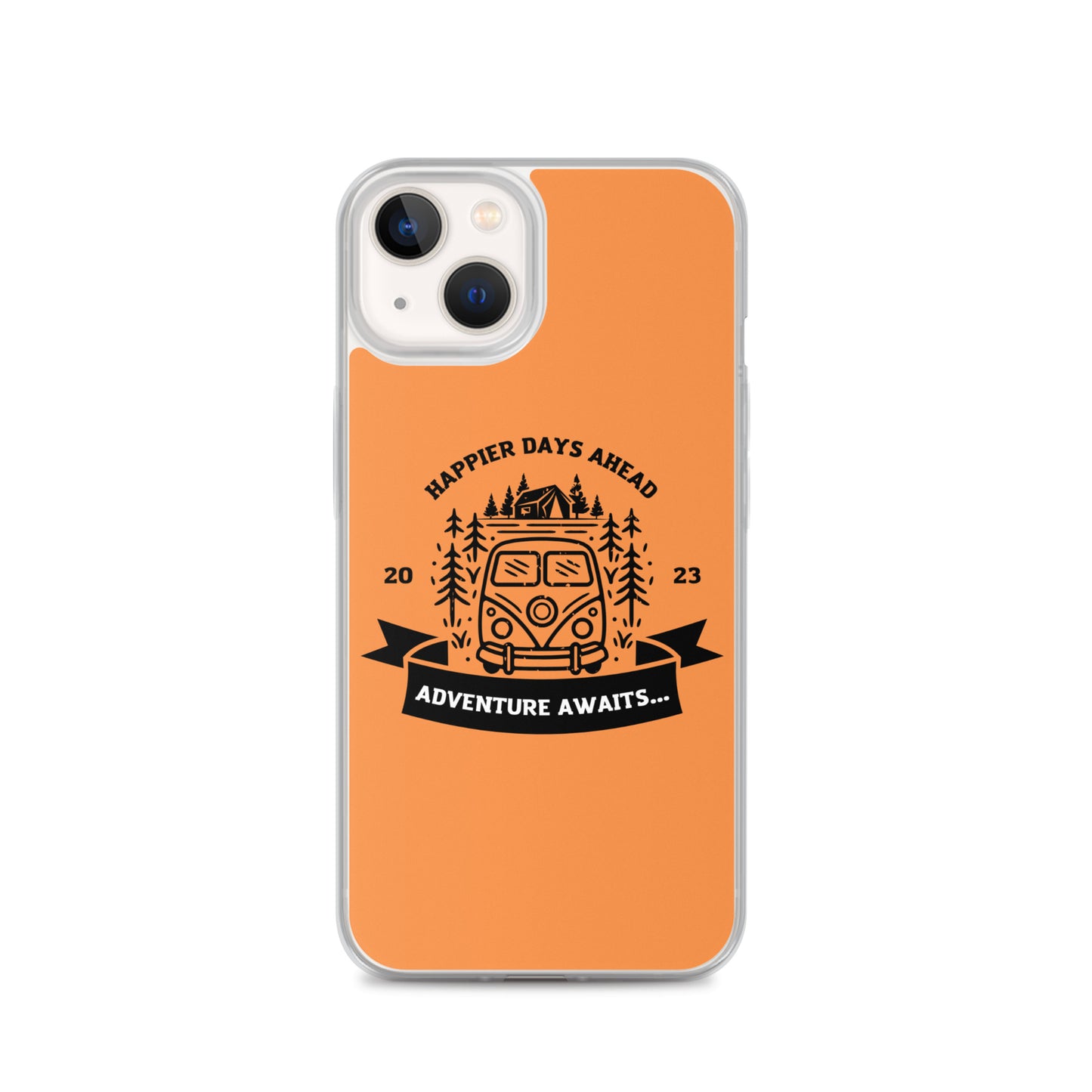 Travel Van Burnt Orange Clear Case for iPhone®