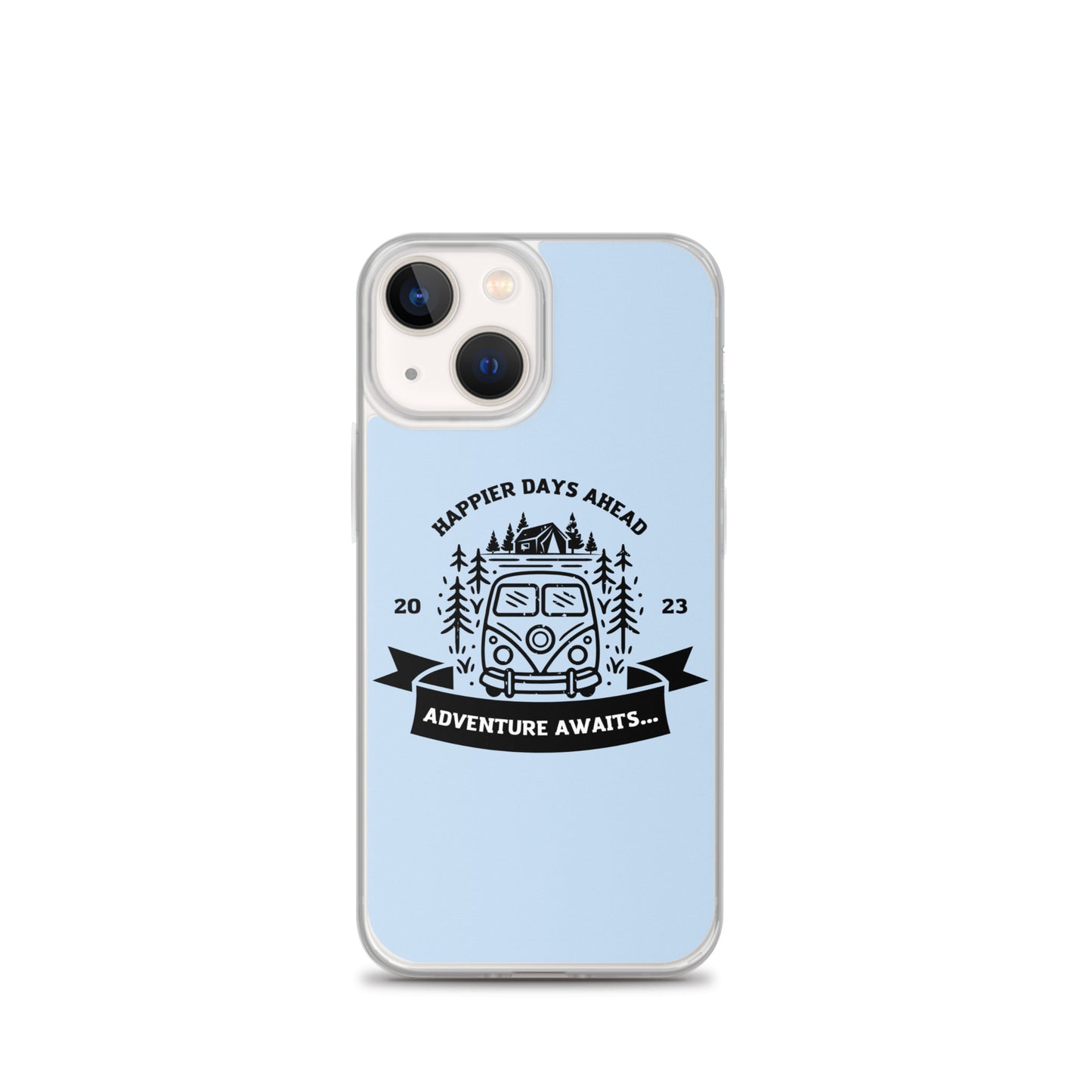 Travel Van Baby Blue Clear Case for iPhone®