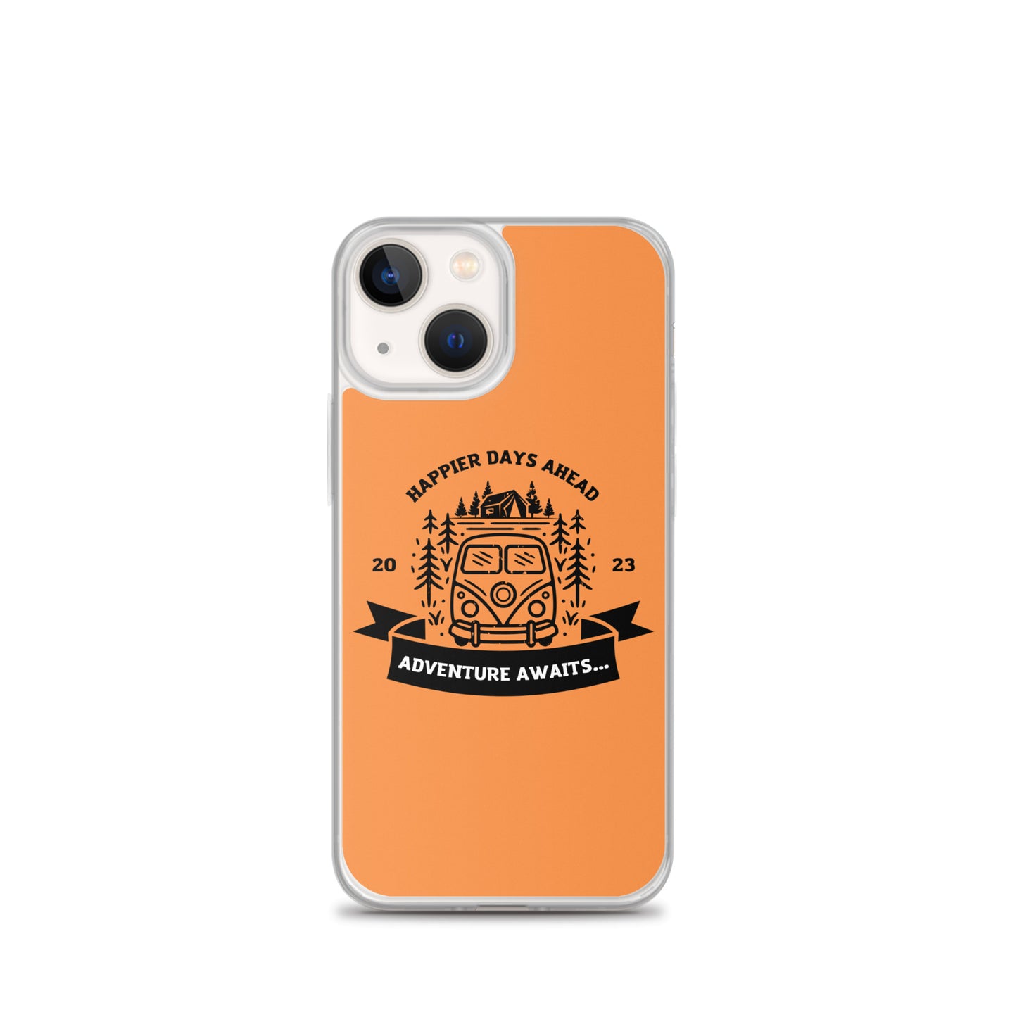 Travel Van Burnt Orange Clear Case for iPhone®