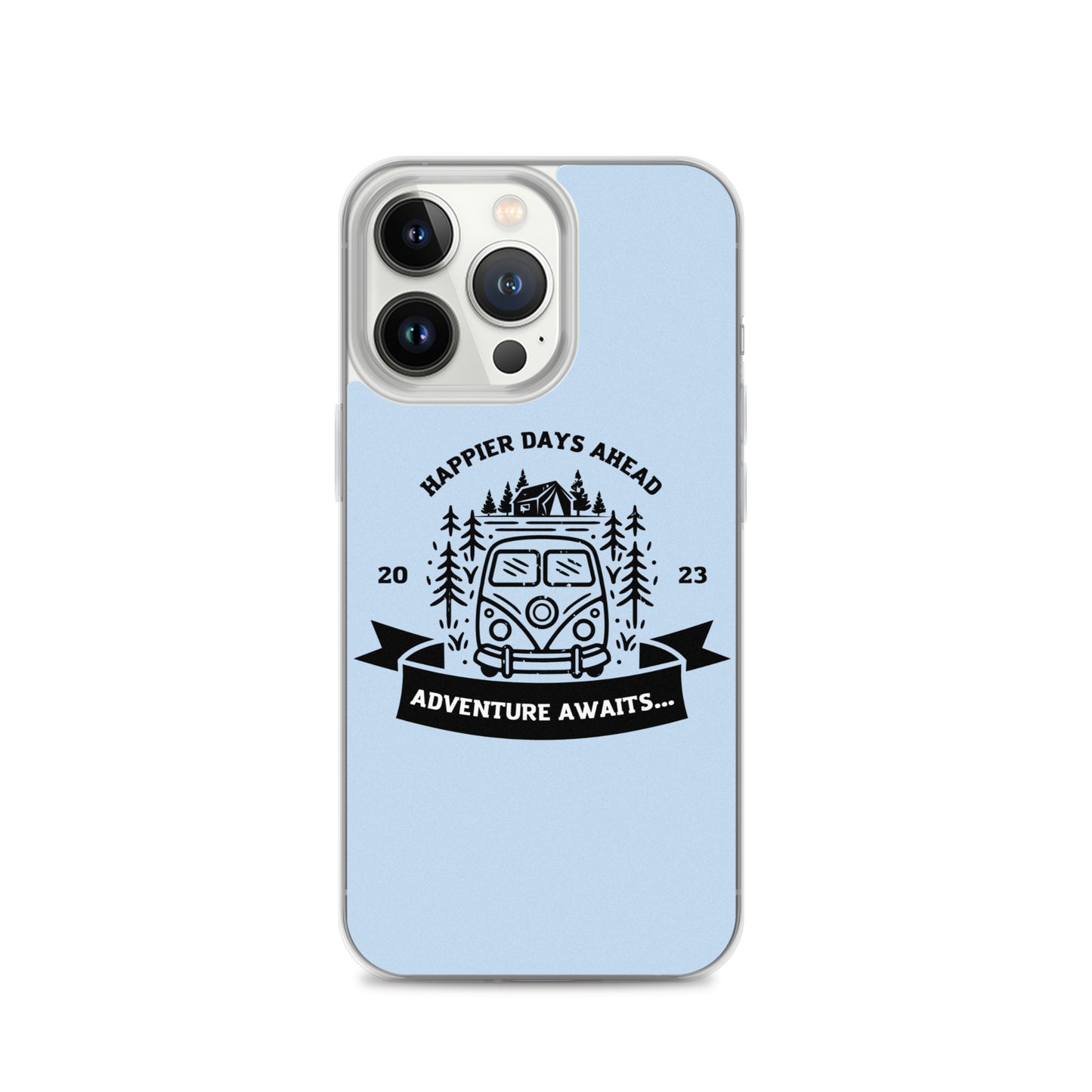Travel Van Baby Blue Clear Case for iPhone®