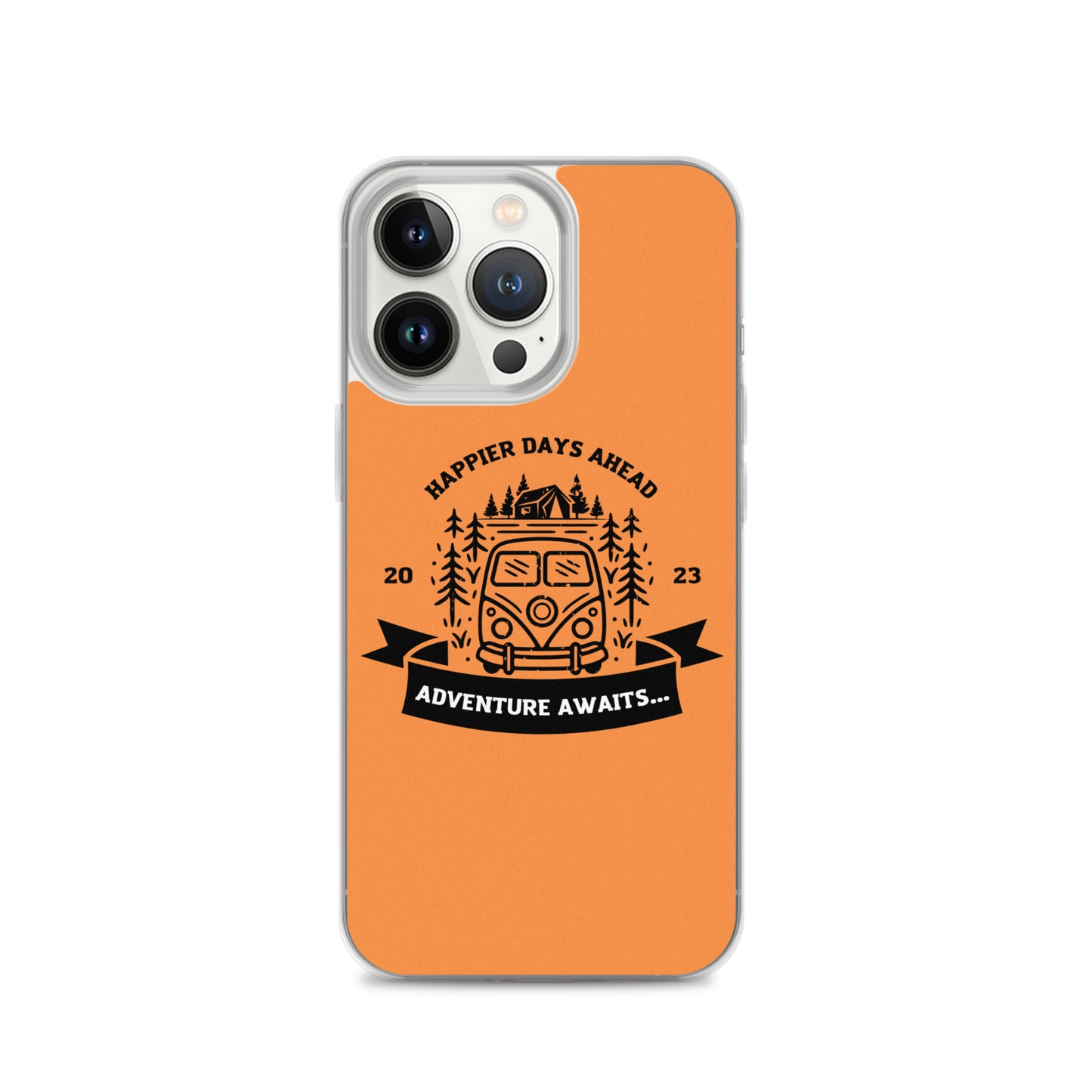 Travel Van Burnt Orange Clear Case for iPhone®