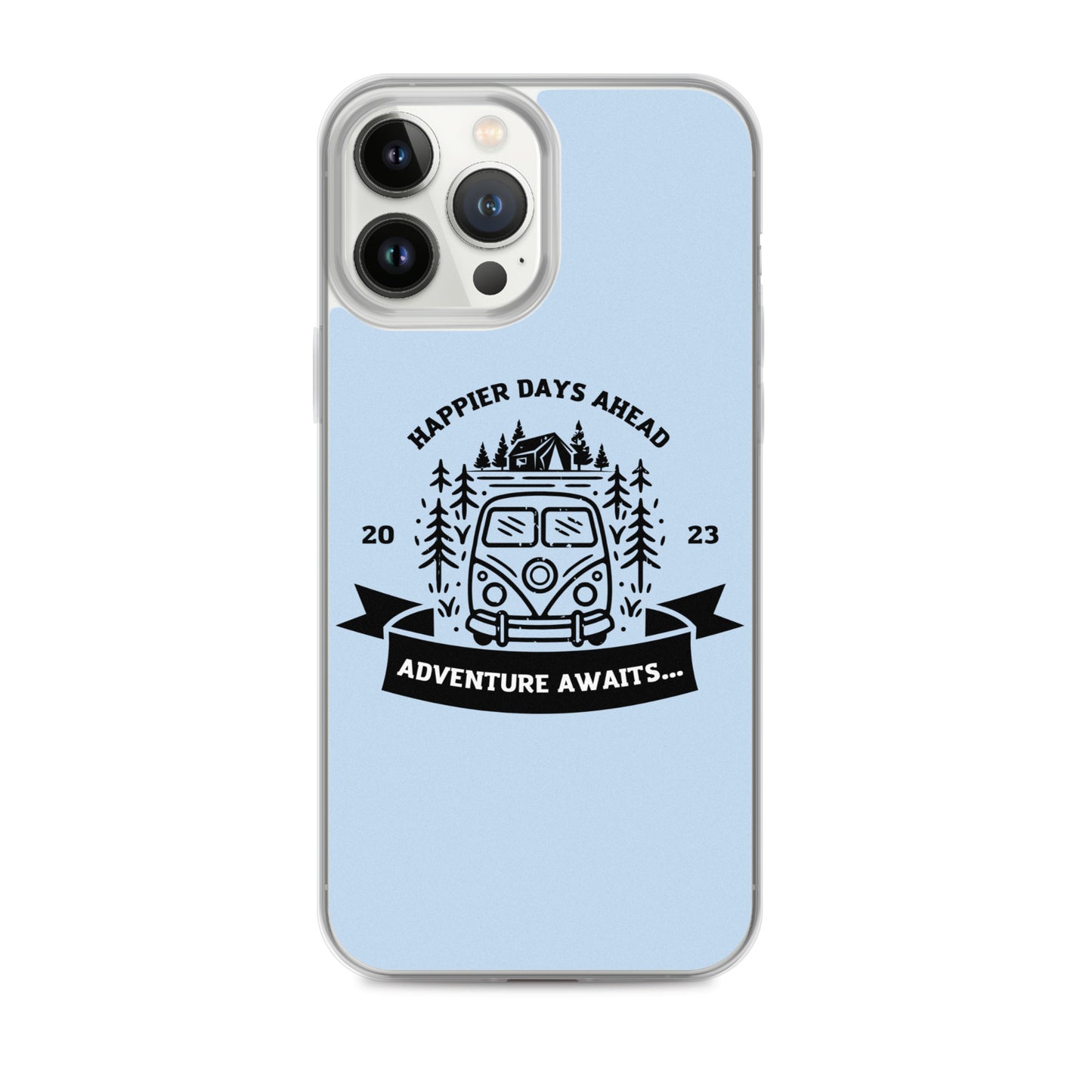 Travel Van Baby Blue Clear Case for iPhone®