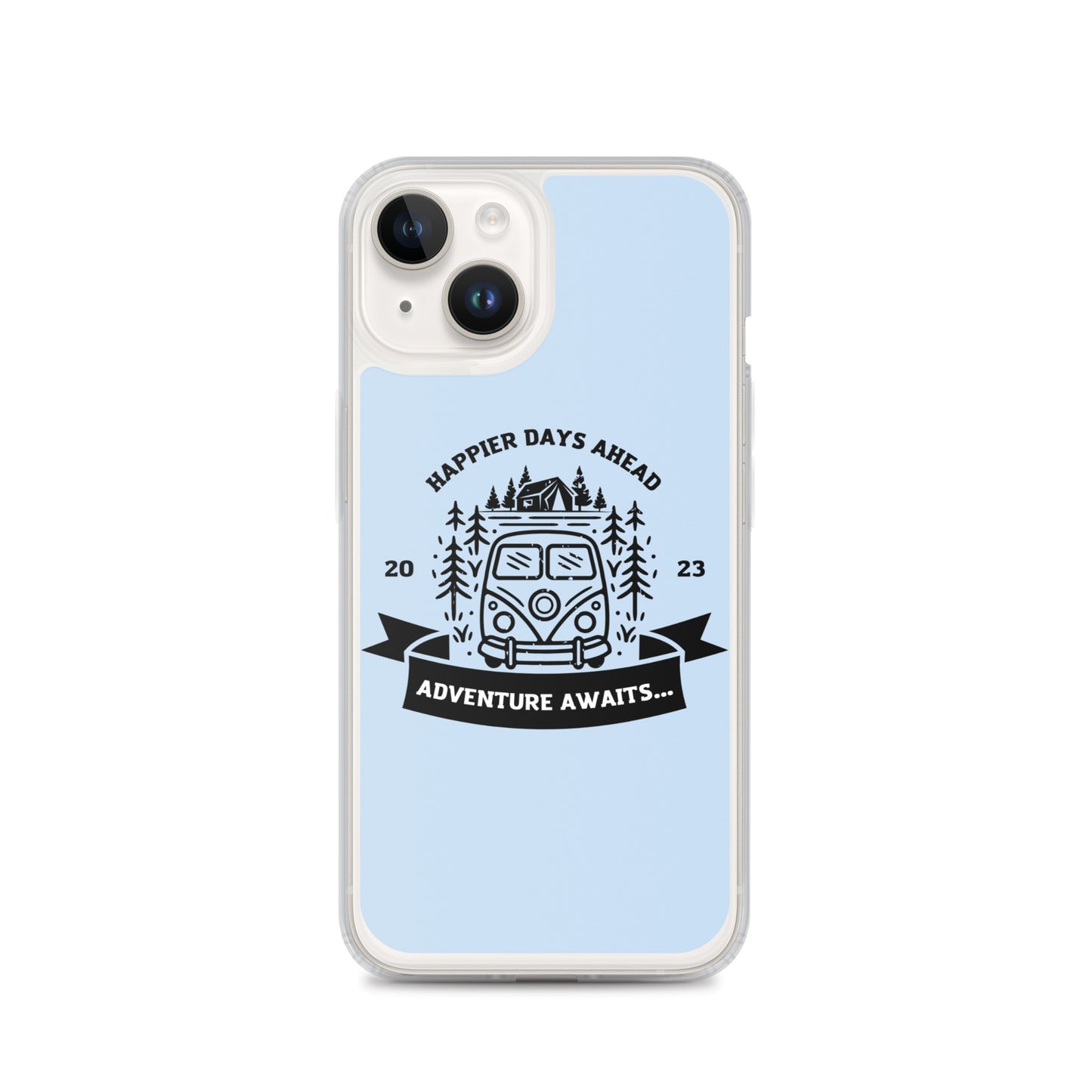 Travel Van Baby Blue Clear Case for iPhone®