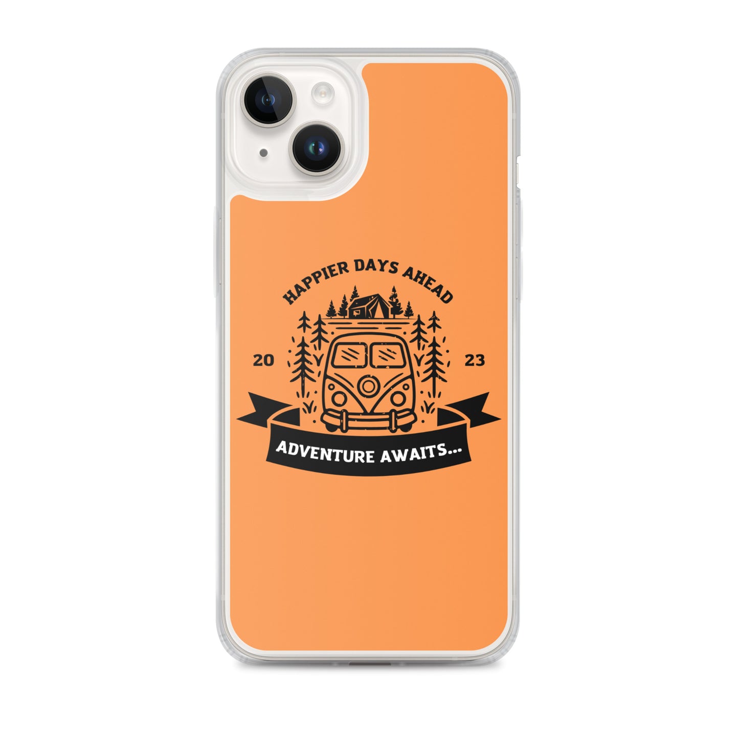 Travel Van Burnt Orange Clear Case for iPhone®