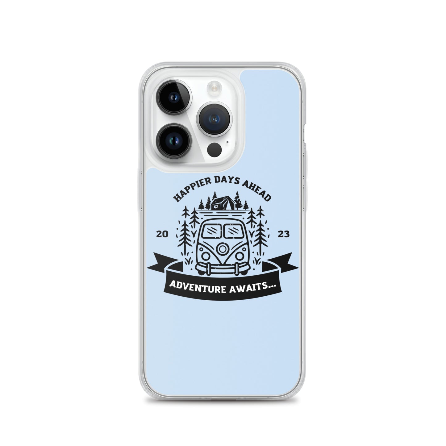 Travel Van Baby Blue Clear Case for iPhone®