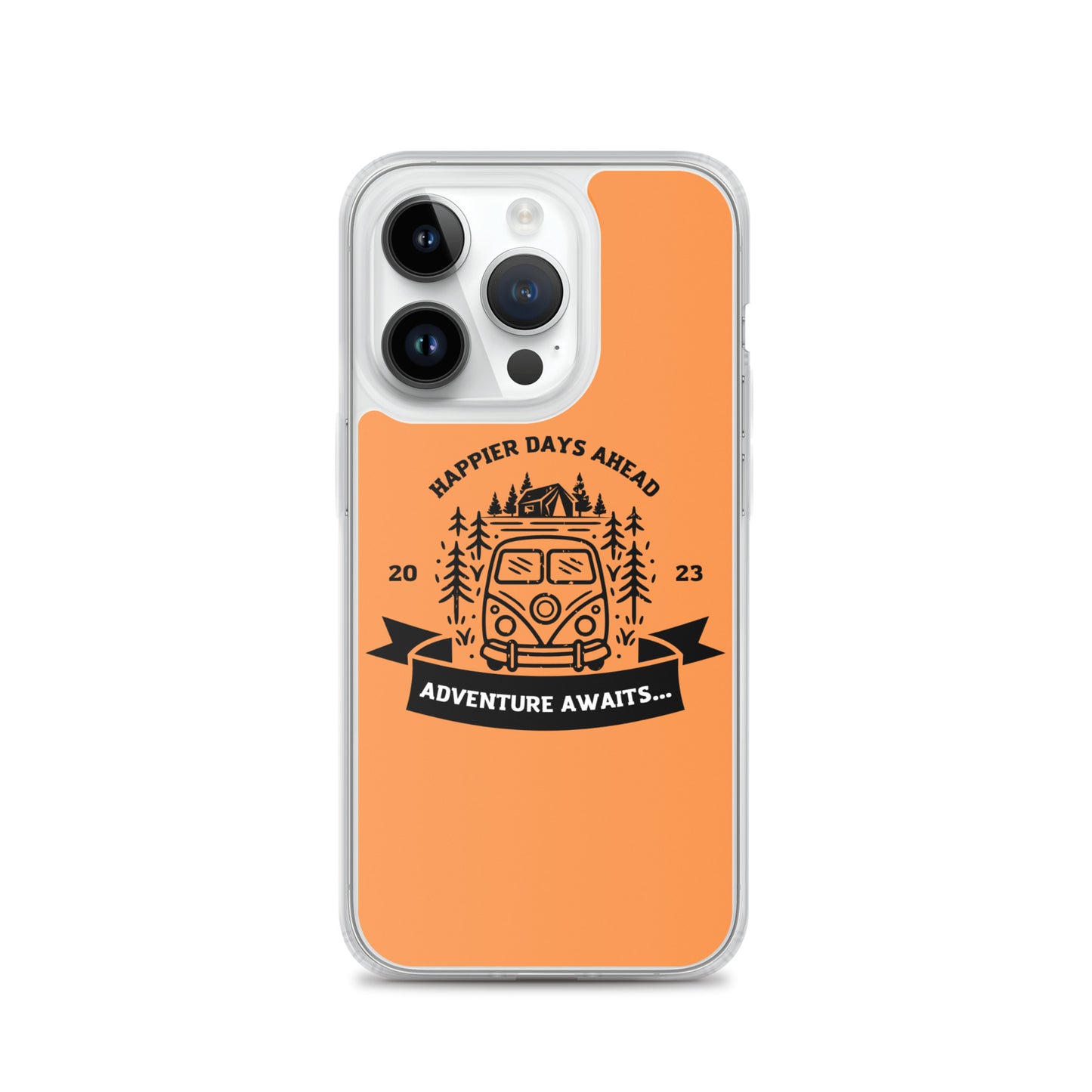 Travel Van Burnt Orange Clear Case for iPhone®