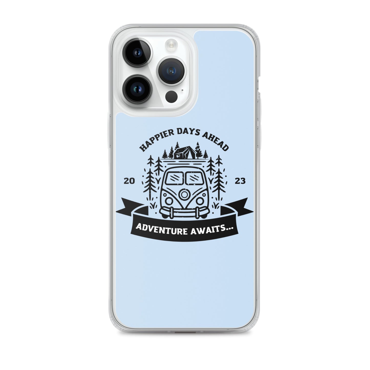 Travel Van Baby Blue Clear Case for iPhone®