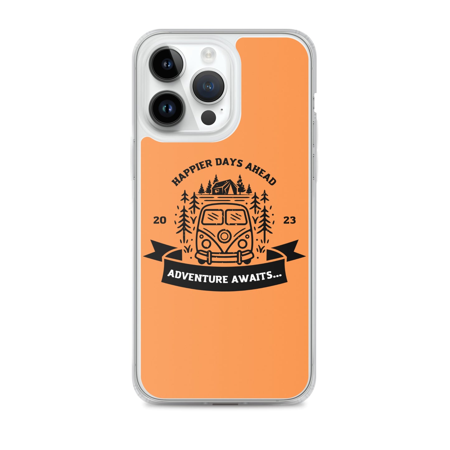 Travel Van Burnt Orange Clear Case for iPhone®