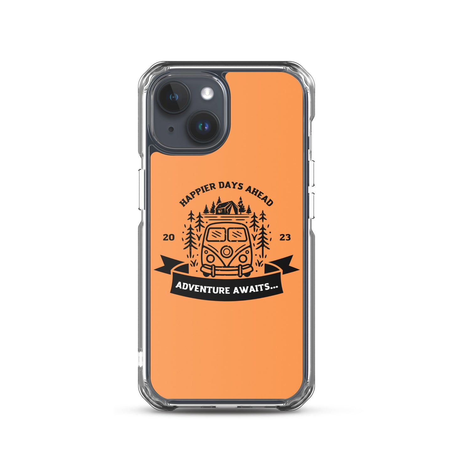 Travel Van Burnt Orange Clear Case for iPhone®