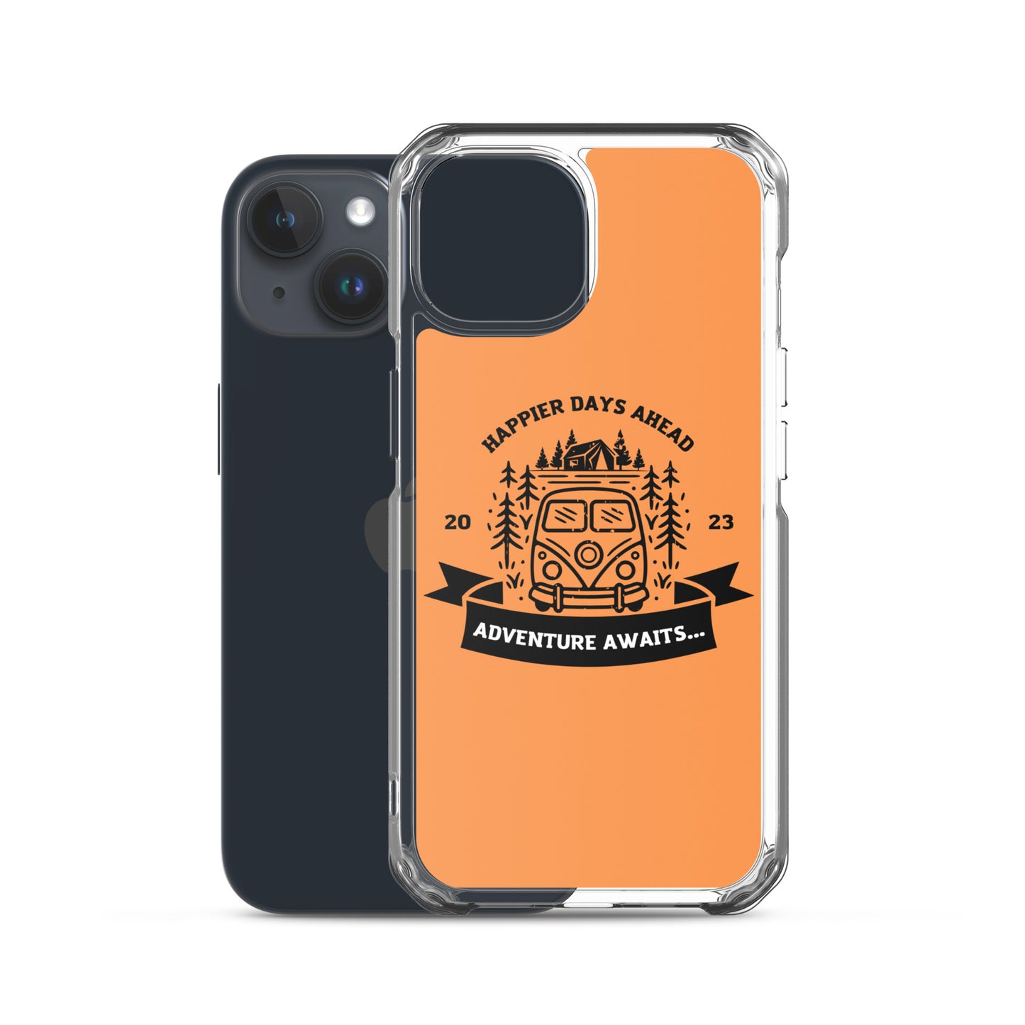 Travel Van Burnt Orange Clear Case for iPhone®