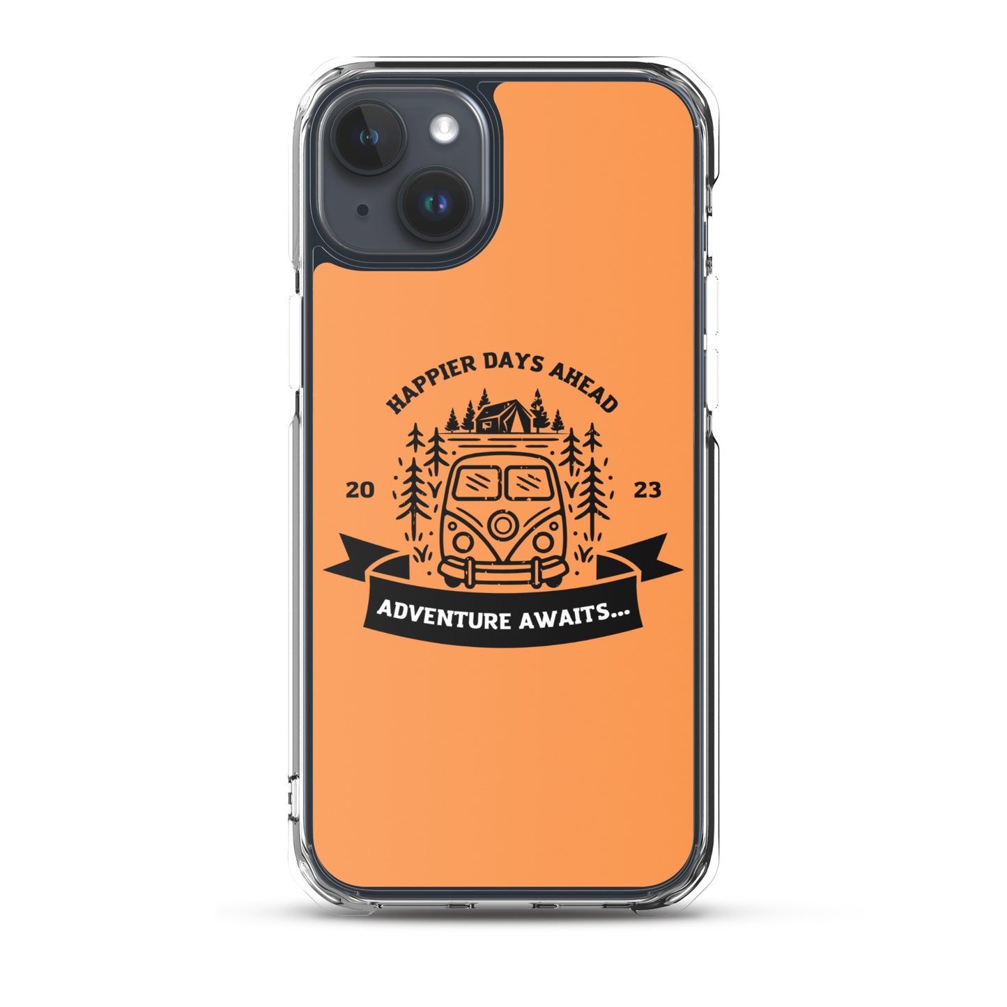 Travel Van Burnt Orange Clear Case for iPhone®
