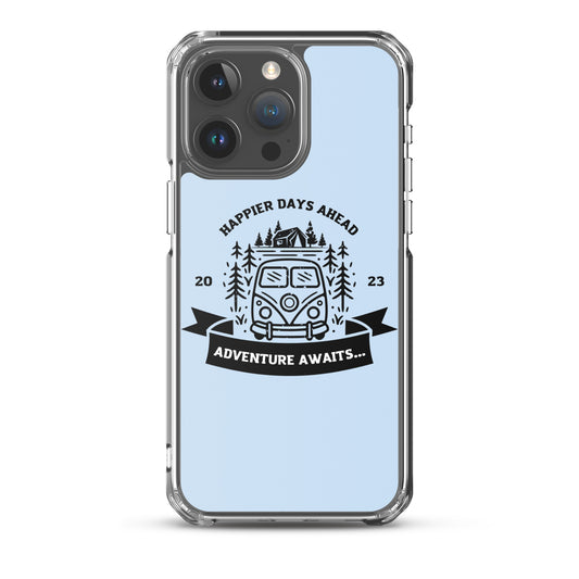 Travel Van Baby Blue Clear Case for iPhone®