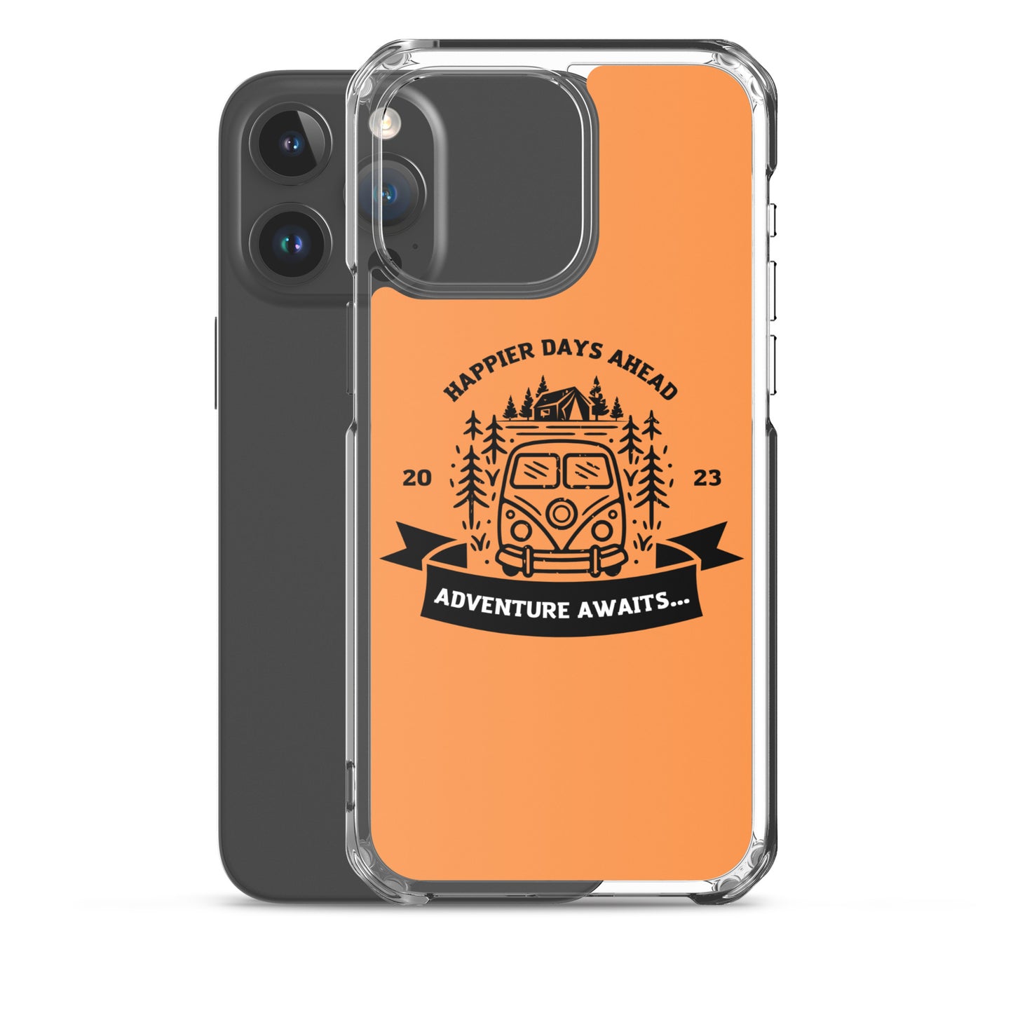 Travel Van Burnt Orange Clear Case for iPhone®