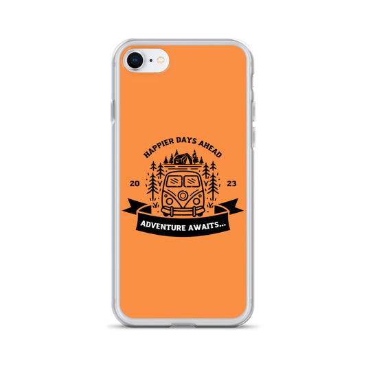 Travel Van Burnt Orange Clear Case for iPhone®
