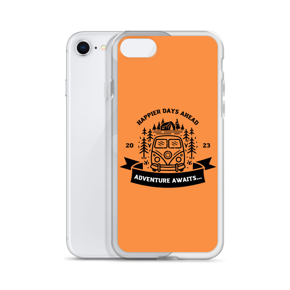 Travel Van Burnt Orange Clear Case for iPhone®
