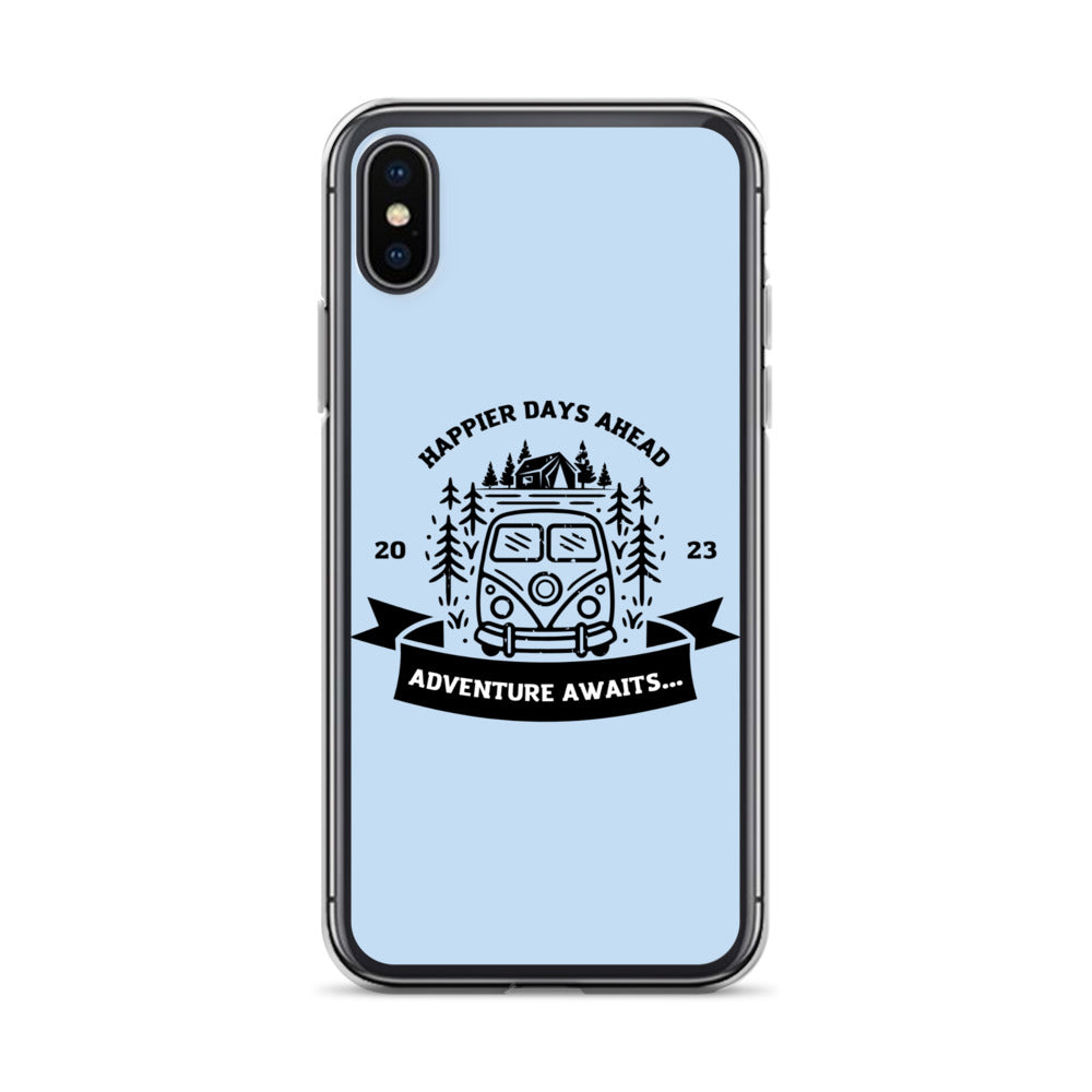 Travel Van Baby Blue Clear Case for iPhone®