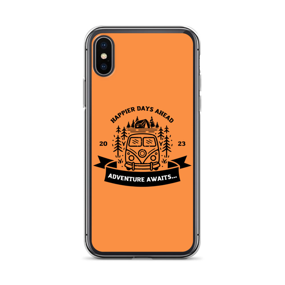 Travel Van Burnt Orange Clear Case for iPhone®